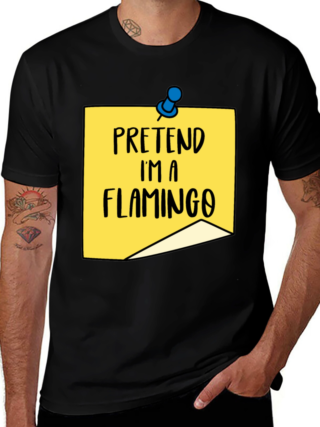 Variant 15 of Pretend I'm A Flamingo T-Shirt - Funny Costume Tee