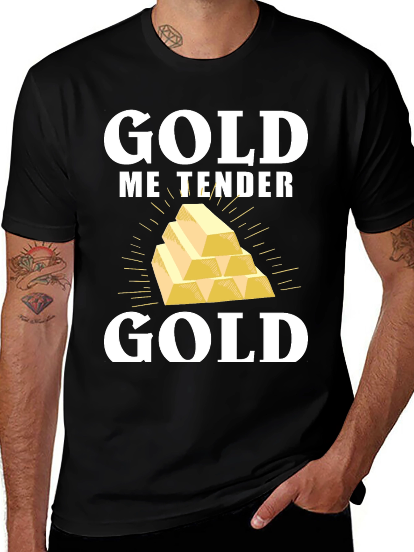 Variant 9 of Gold Me Tender T-Shirt - Funny Gold Bullion Tee