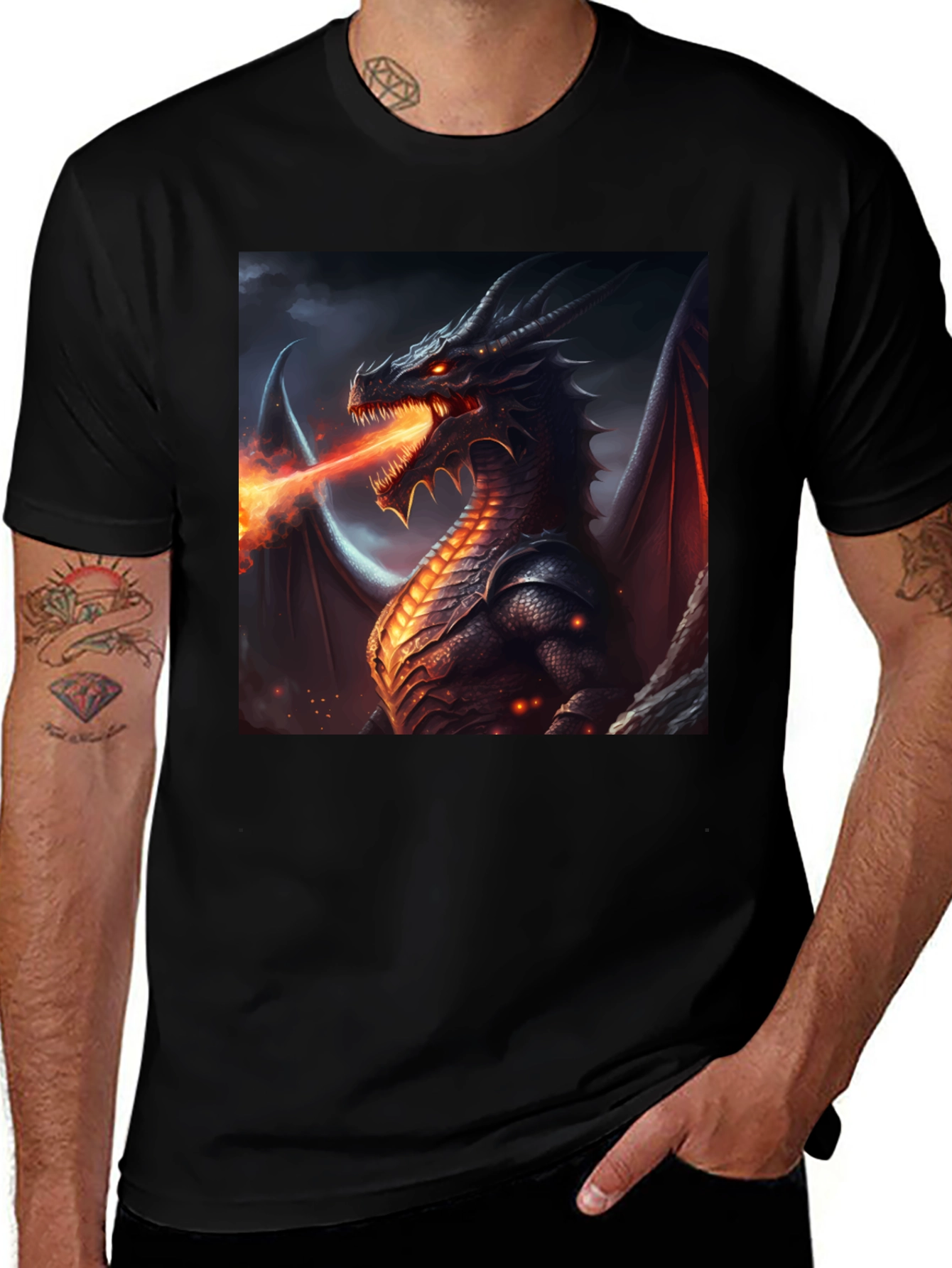 Variant 11 of Dragon Fire T-Shirt - Fantasy Art Tee