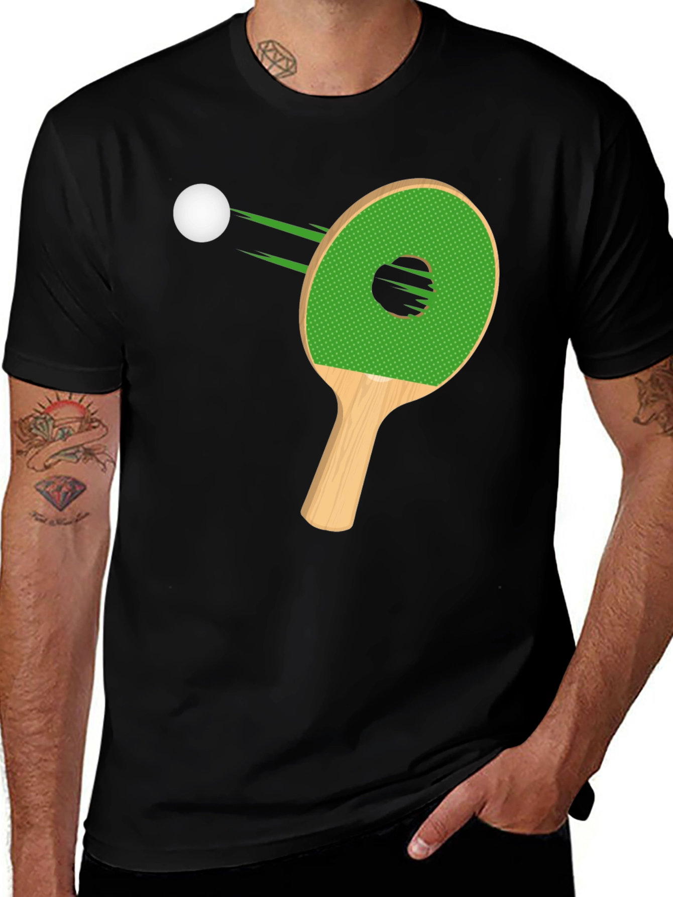 Variant 28 of Ping Pong Paddle T-Shirt - Stylish Table Tennis Design