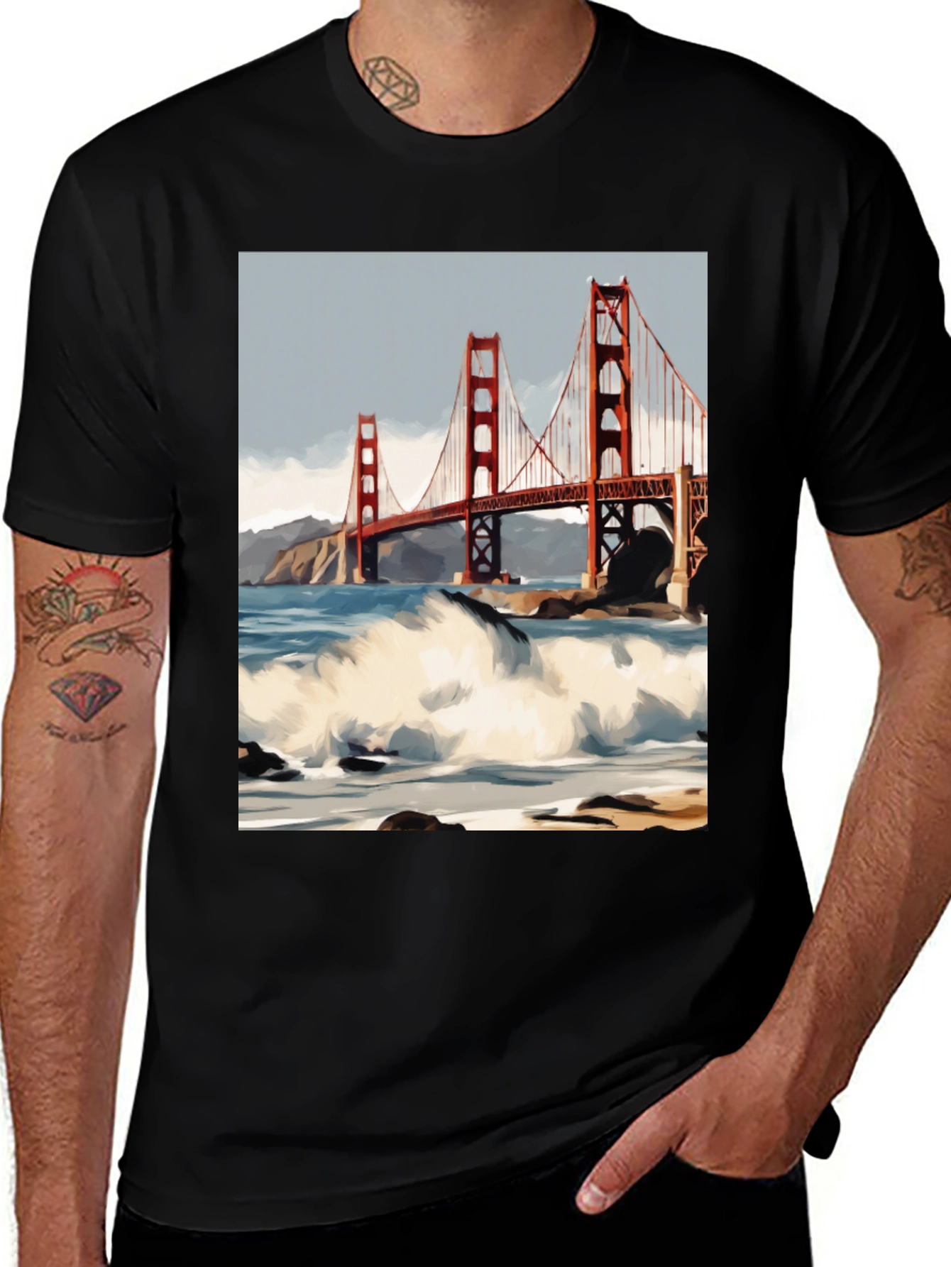 Variant 13 of Golden Gate Bridge Graphic Tee