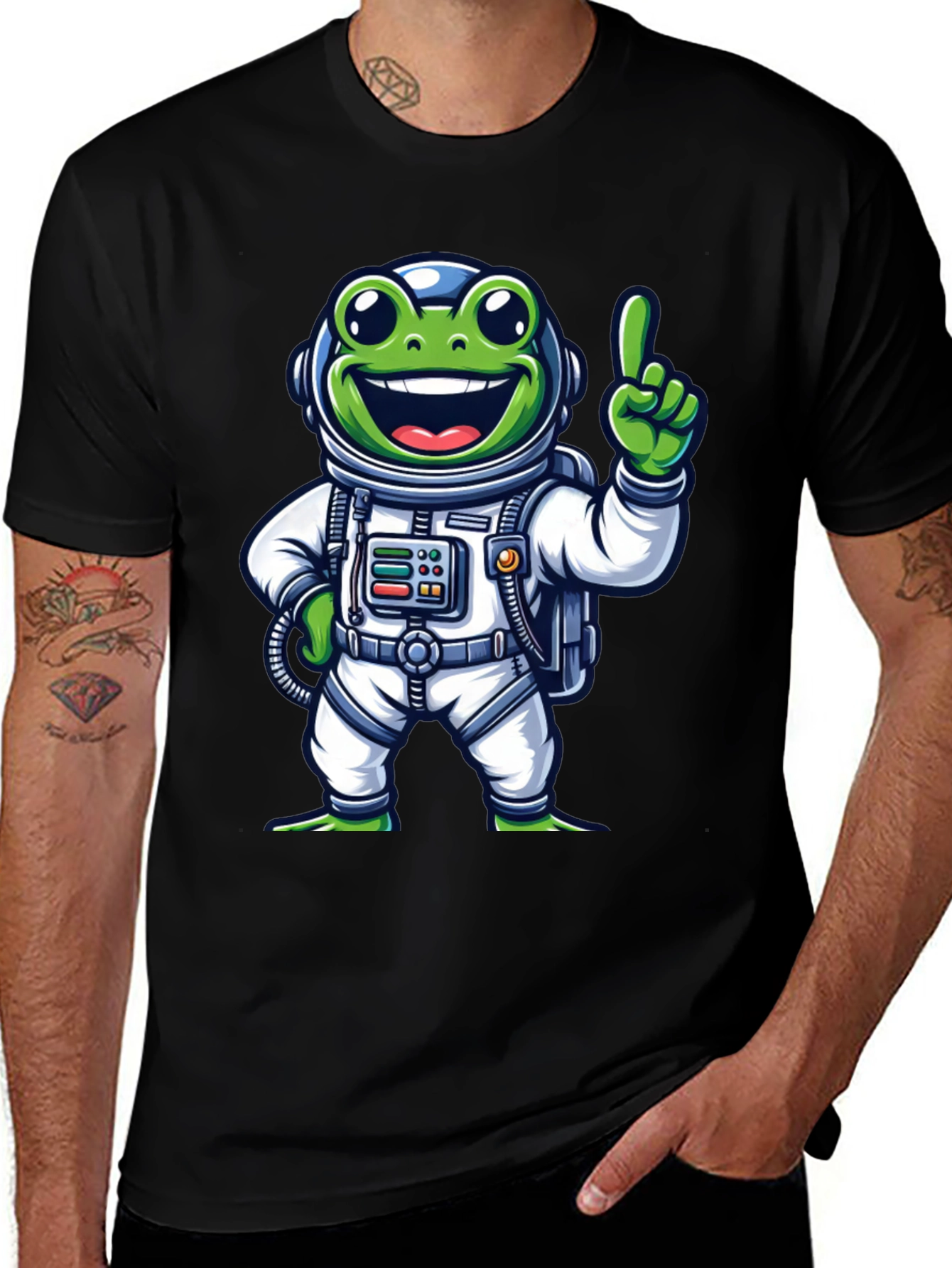 Variant 25 of Frog Astronaut T-Shirt - Space Adventure Tee