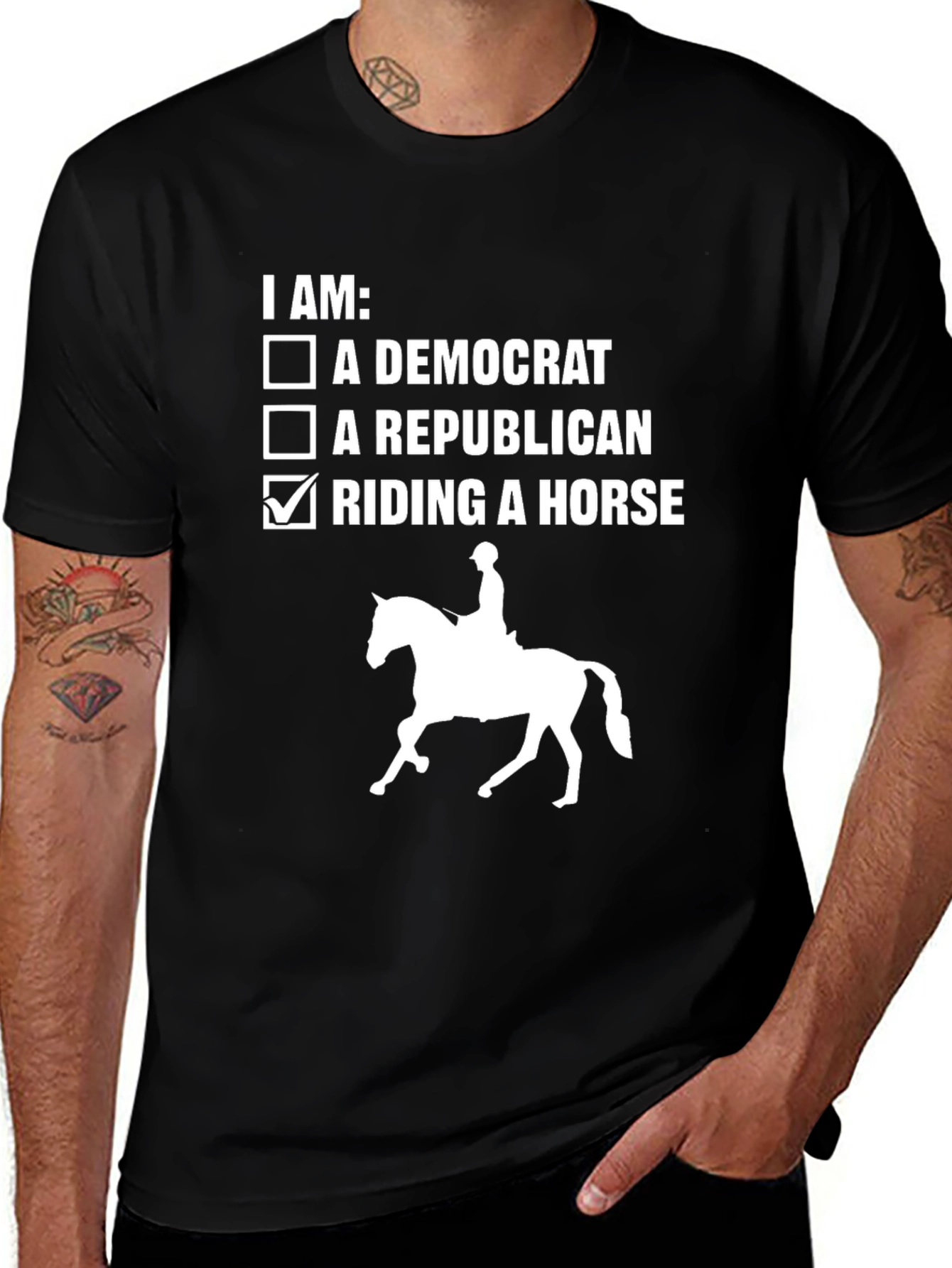 Variant 24 of Riding a Horse T-Shirt - Equestrian Humor