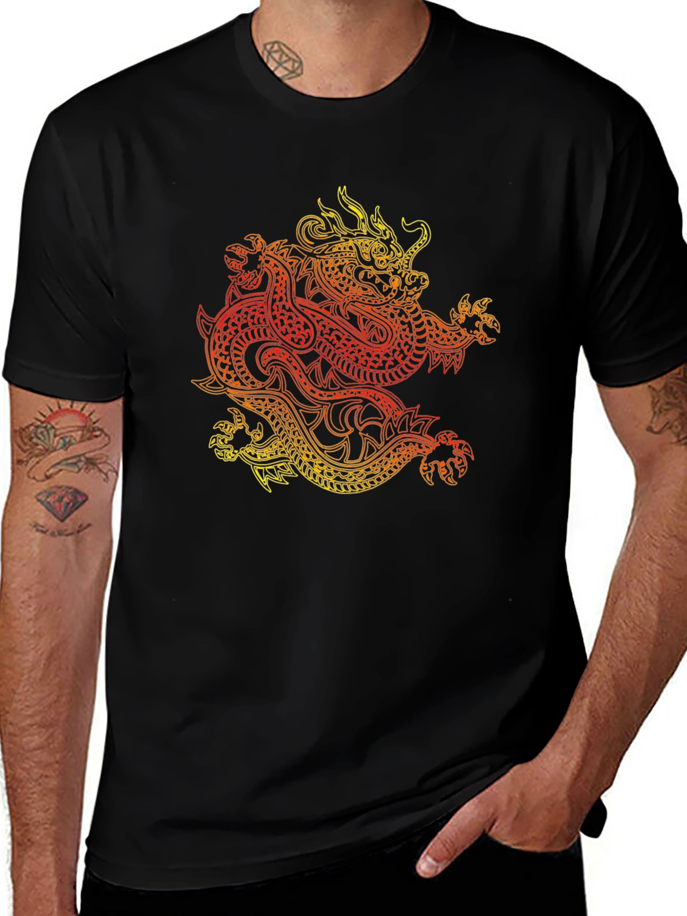 Variant 25 of Dragon Graphic Print T-Shirt