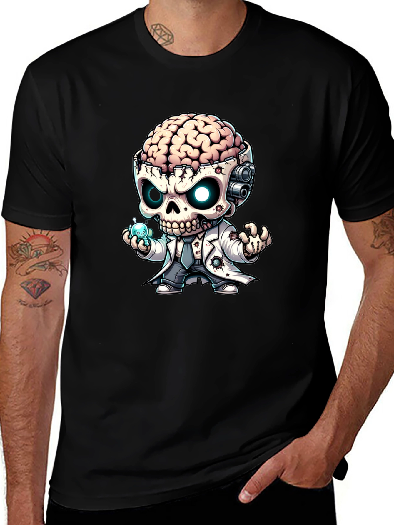 Variant 21 of Brainy Zombie Mad Scientist T-Shirt