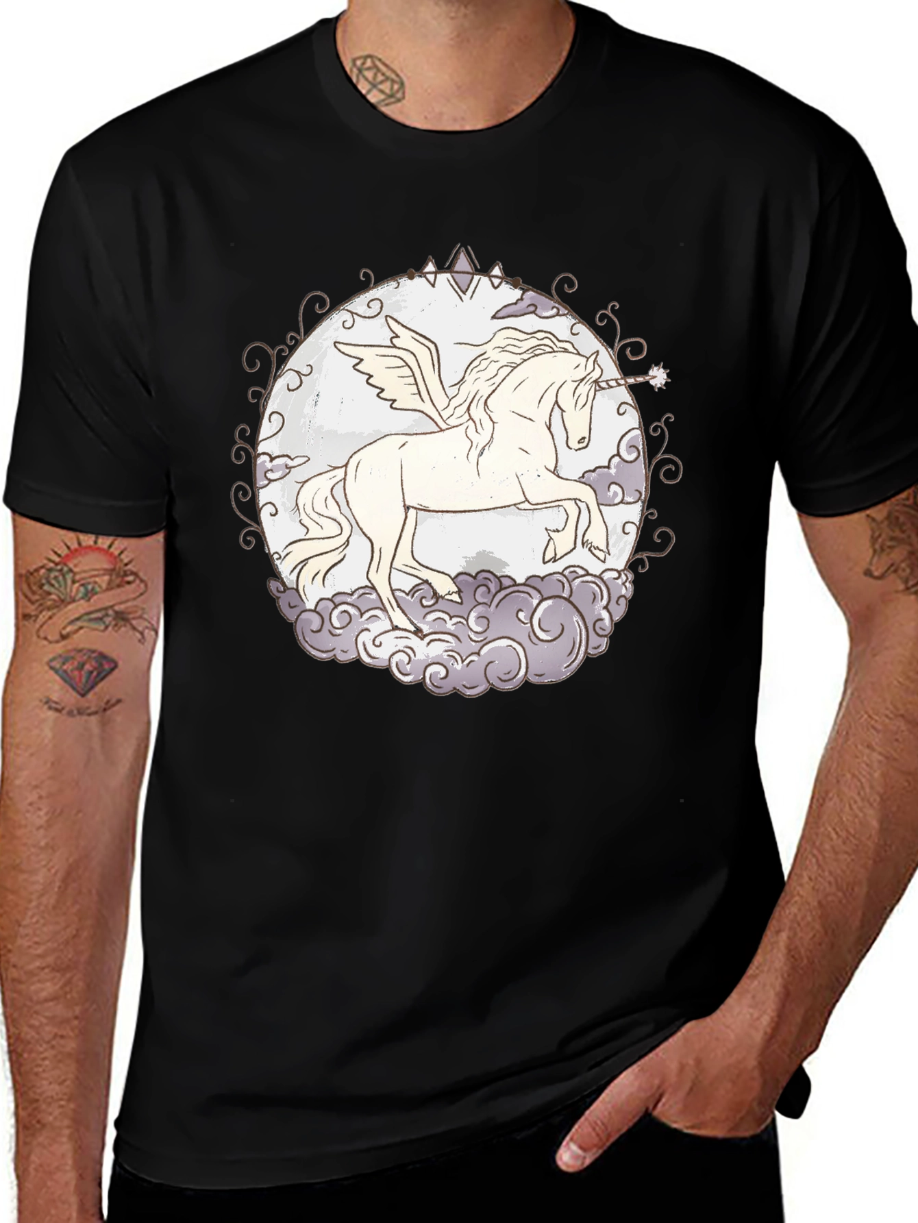 Variant 17 of Unicorn Graphic Tee - Magical Pegasus Design