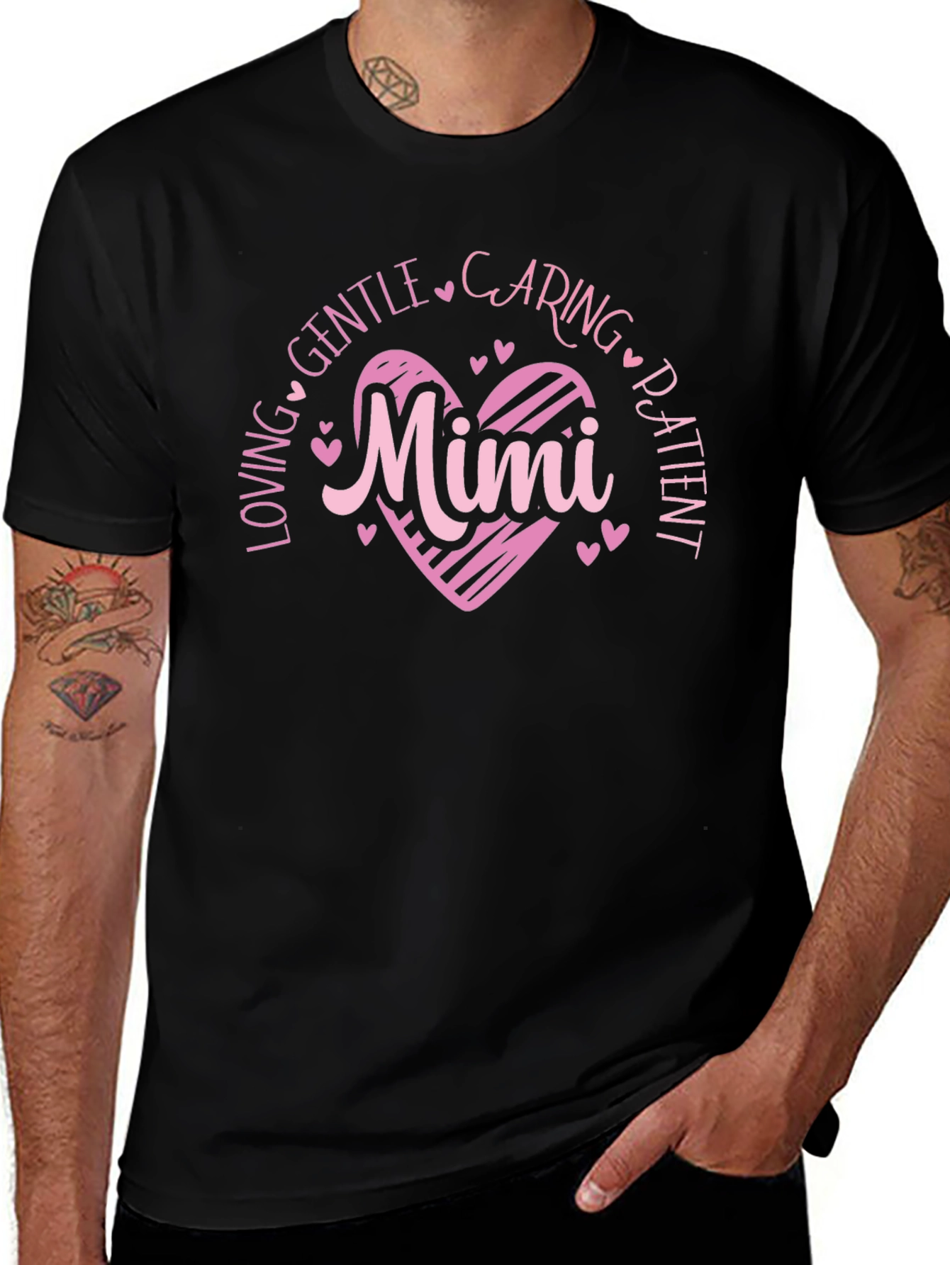 Loving Mimi Heart Graphic T-Shirt