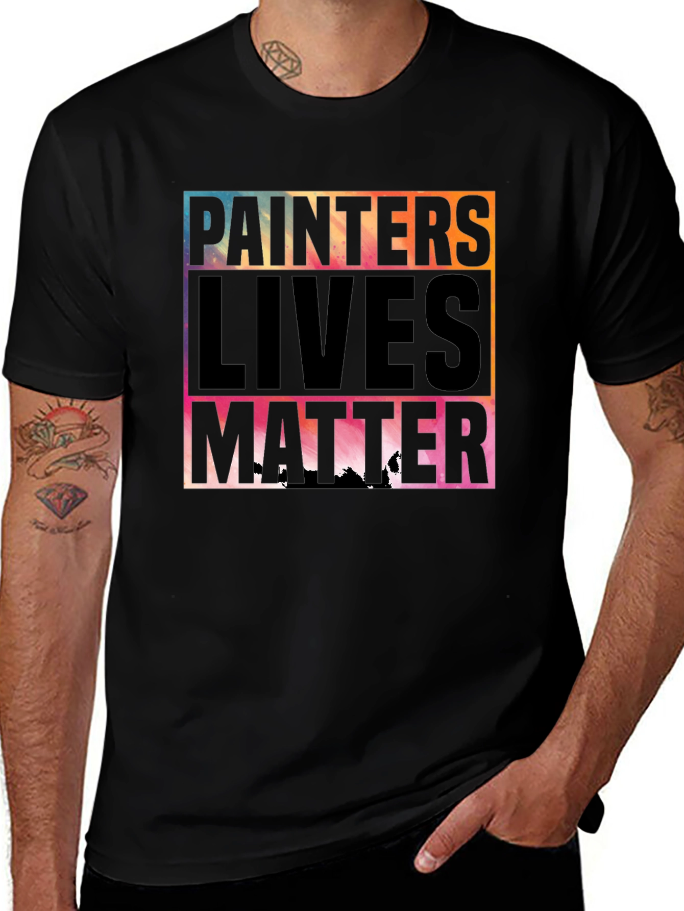 Variant 4 of Painters Lives Matter Graphic T-Shirt