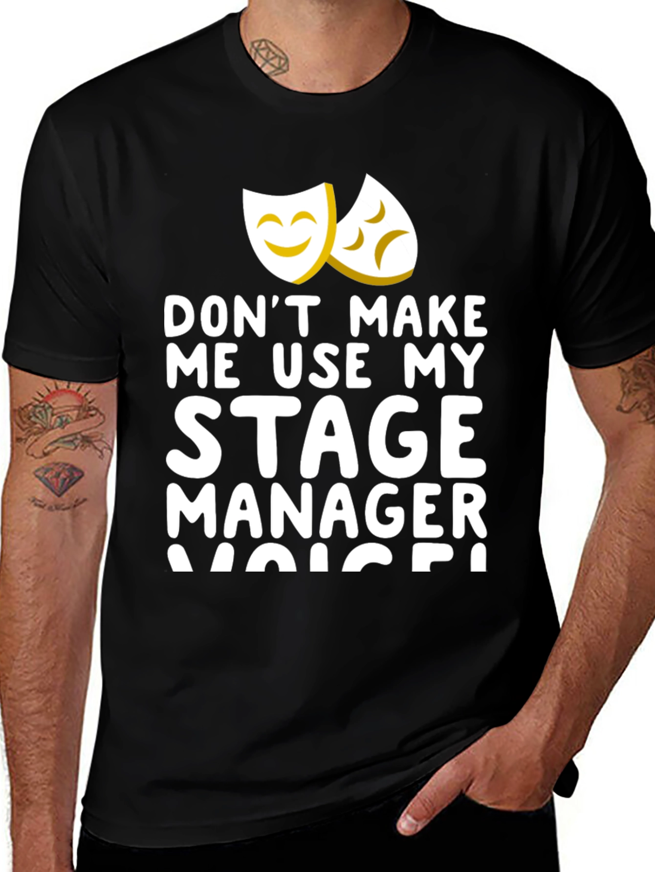 Variant 28 of Stage Manager Voice T-Shirt Theater Masks