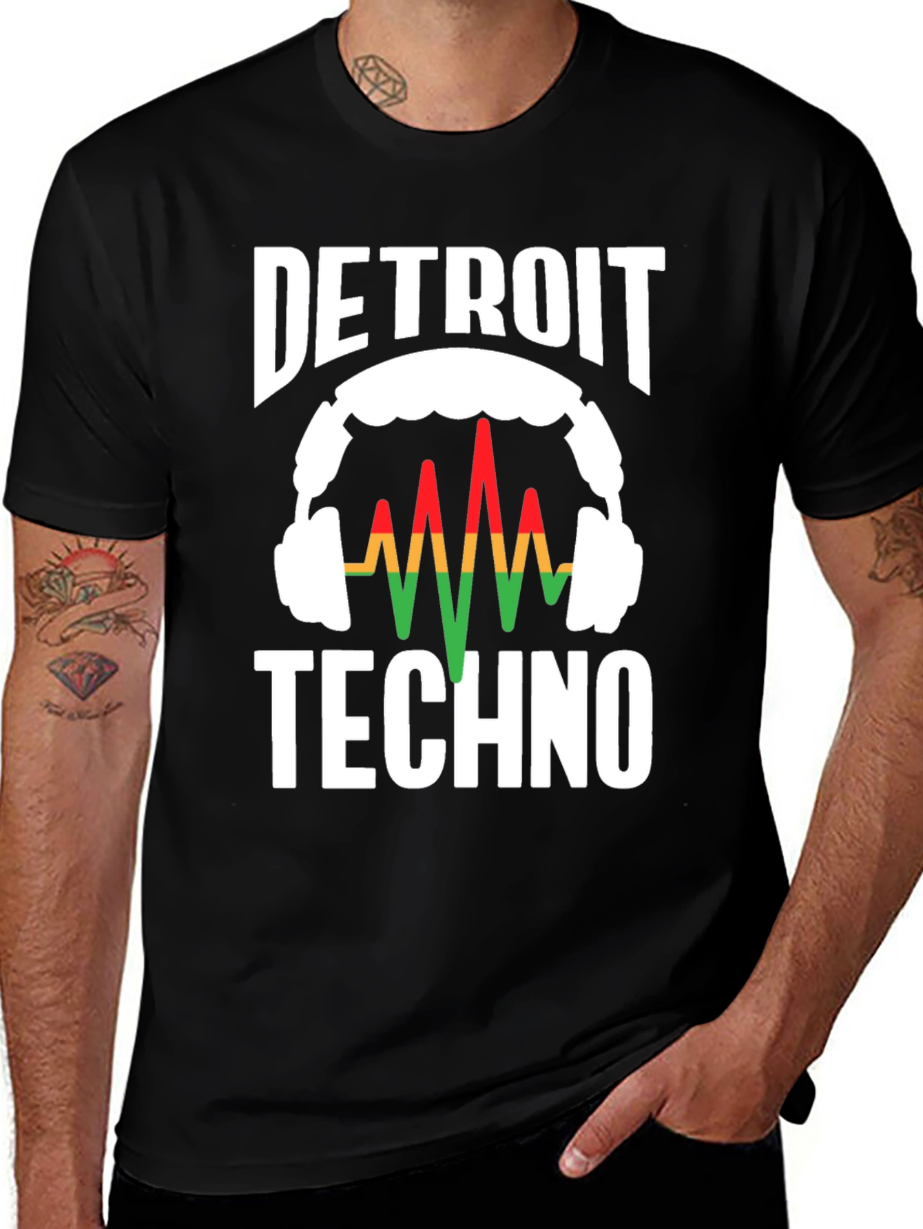 Detroit Techno Graphic Tee - Music Lover T-Shirt