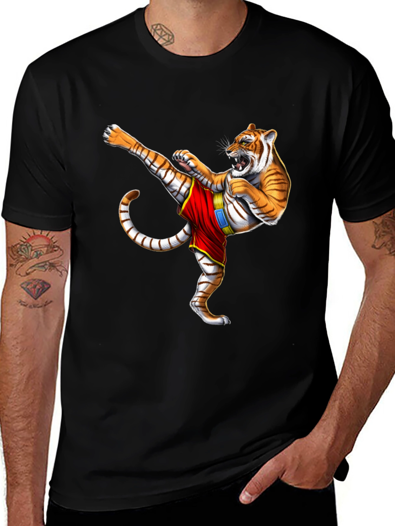Variant 2 of Tiger Kick T-Shirt - Martial Arts Tee