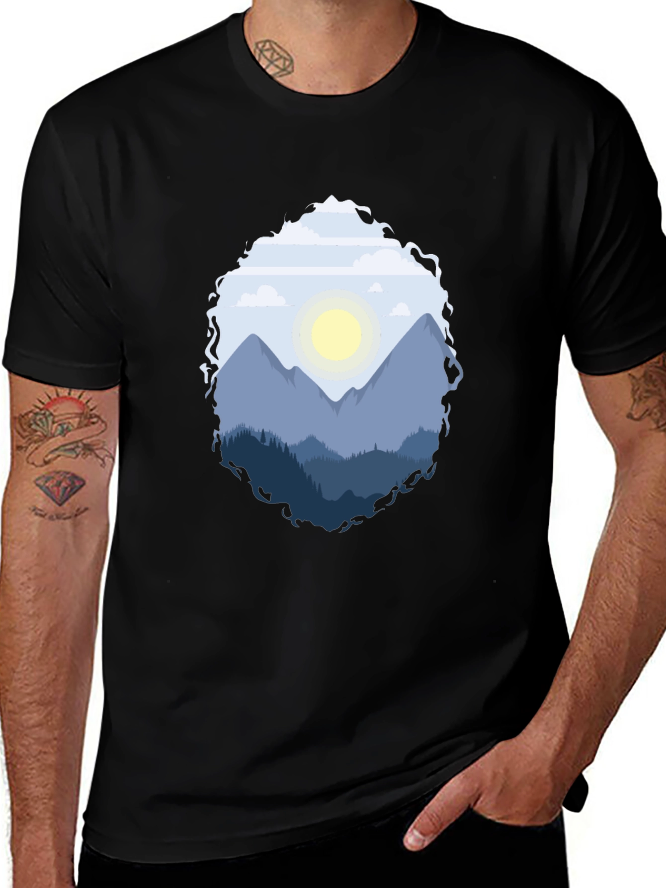 Mountain Vista Graphic Tee - Black