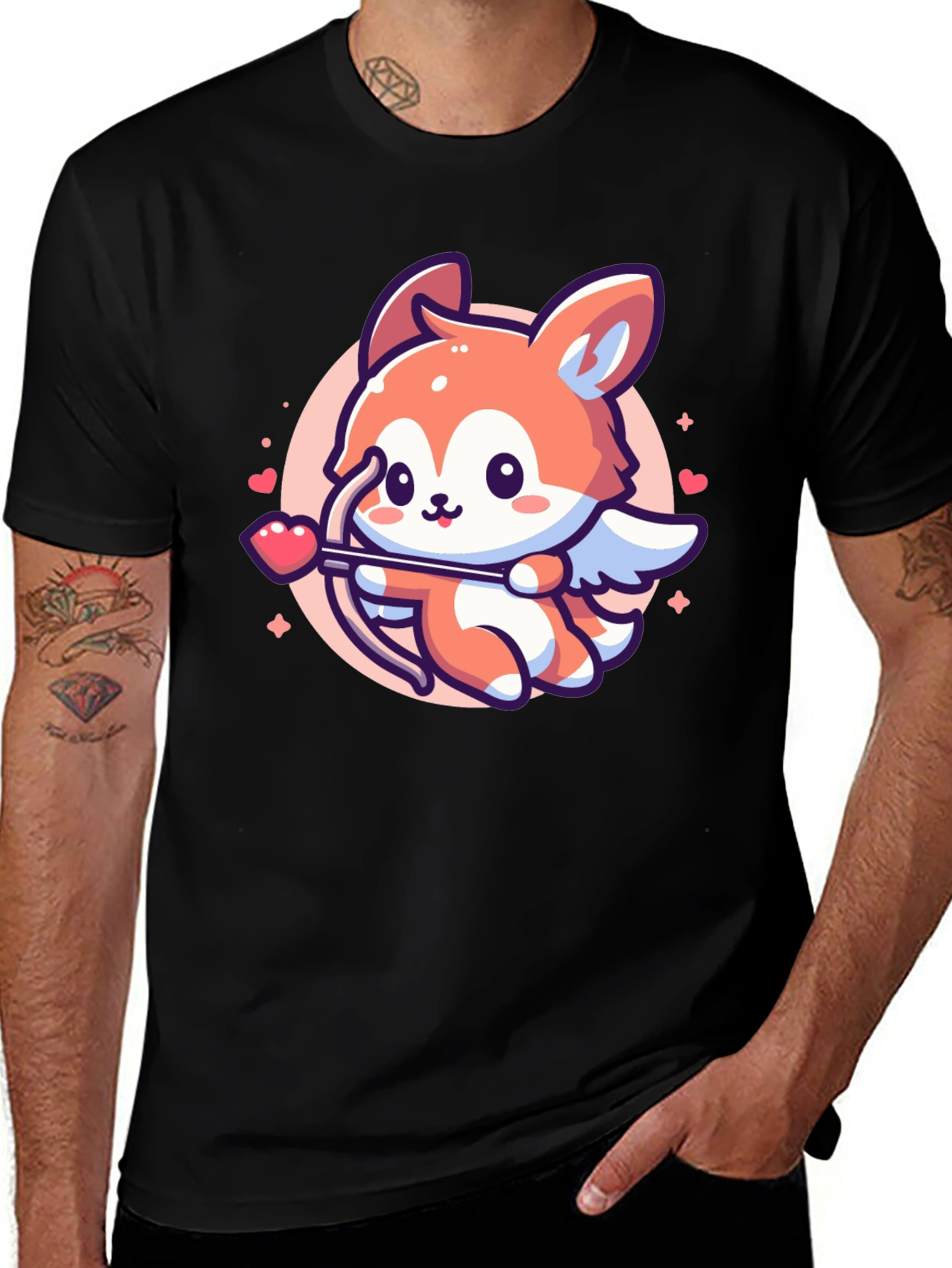 Variant 12 of Cute Fox Cupid Valentine's Day T-Shirt