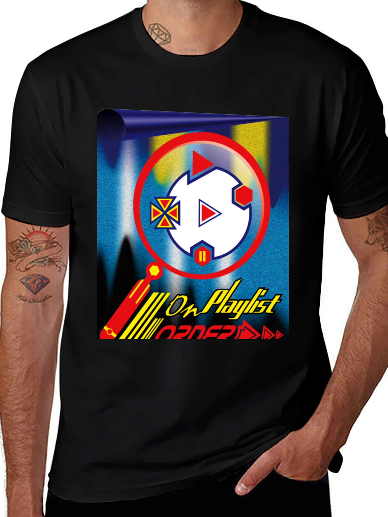 Variant 3 of On Playlist Graphic Tee - Retro Vibe