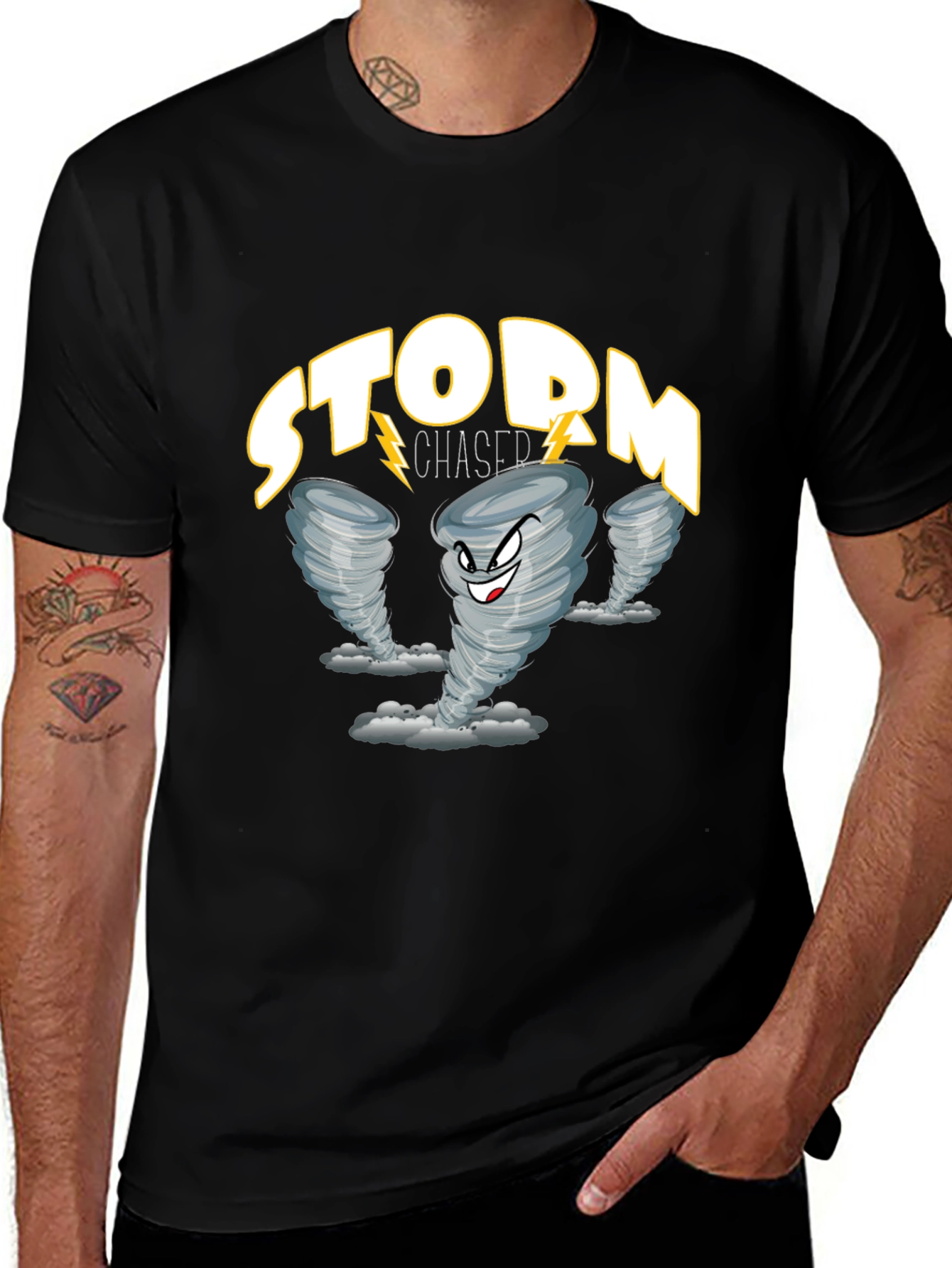 Variant 15 of Storm Chaser Graphic Tee - Tornado Design