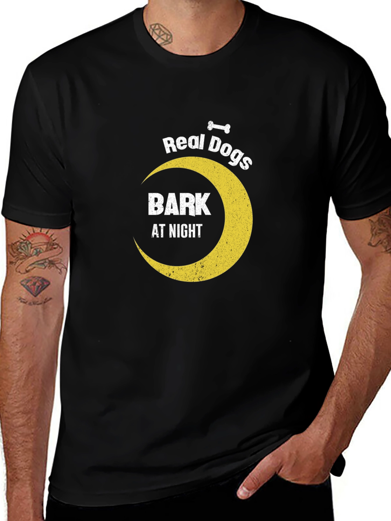 Variant 20 of Real Dogs Bark at Night T-Shirt
