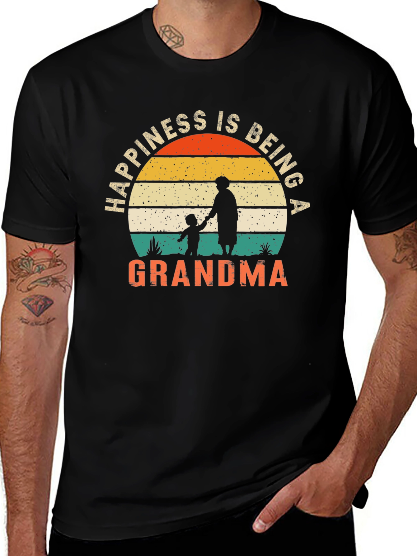 Variant 4 of Happiness is Being a Grandma Graphic T-Shirt