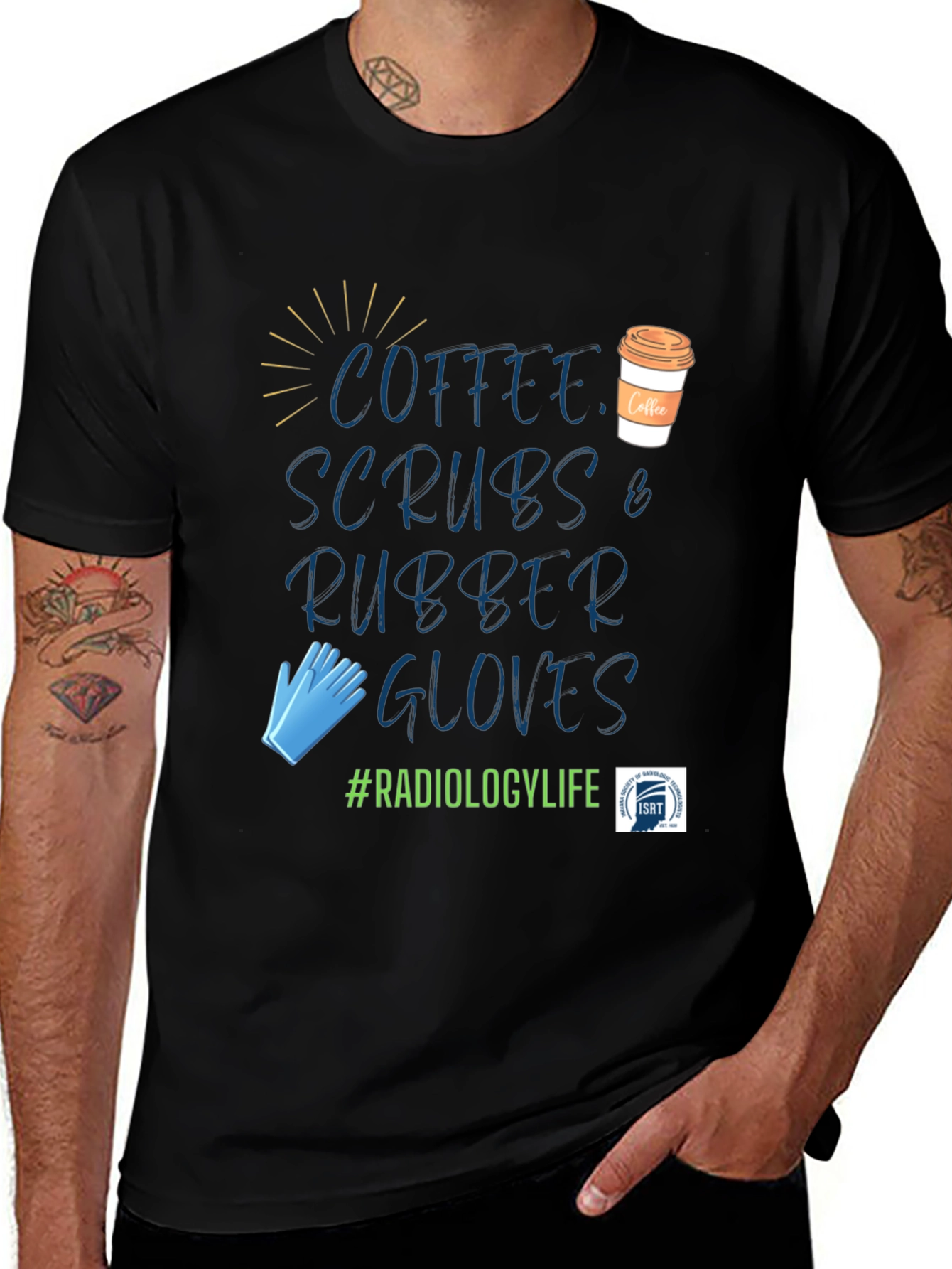 Variant 15 of Radiology Life Coffee Scrubs Gloves T-Shirt