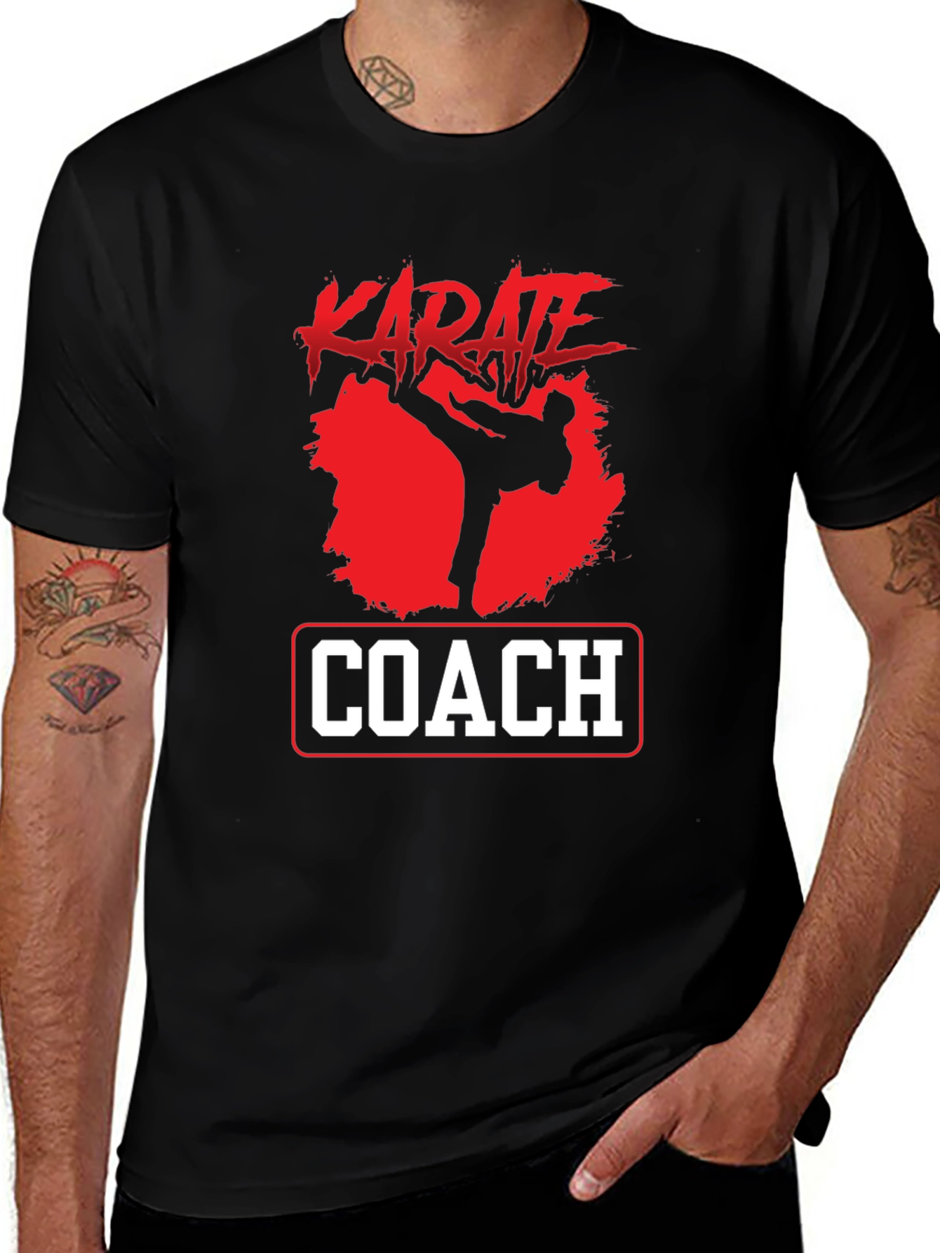 Variant 9 of Karate Coach Black T-Shirt - Martial Arts Instructor Tee