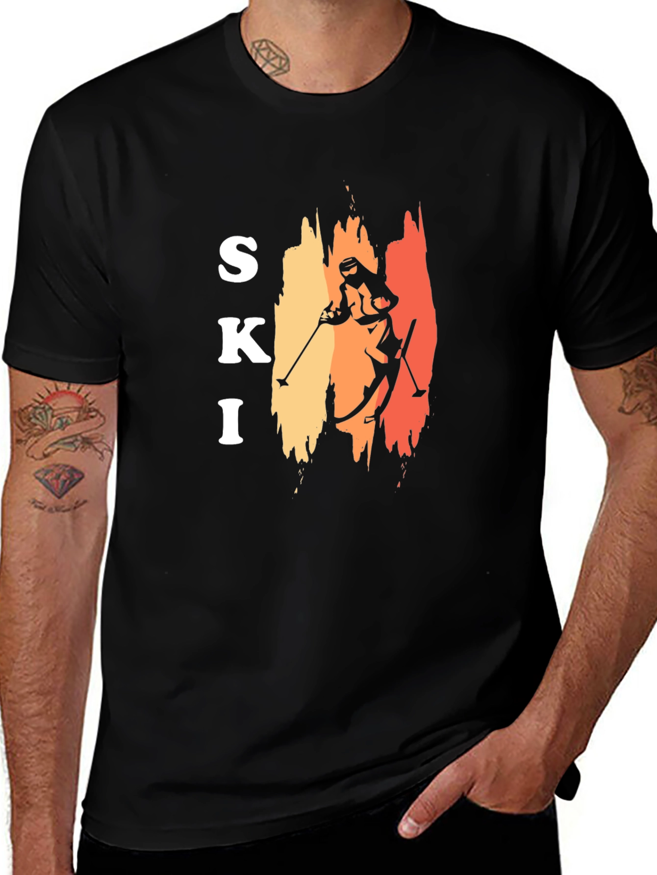 Retro Ski T-Shirt: Vintage Style Skier Tee