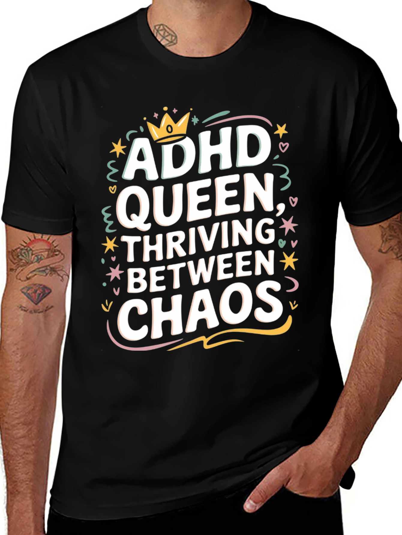 ADHD Queen T-Shirt - Thriving Between Chaos