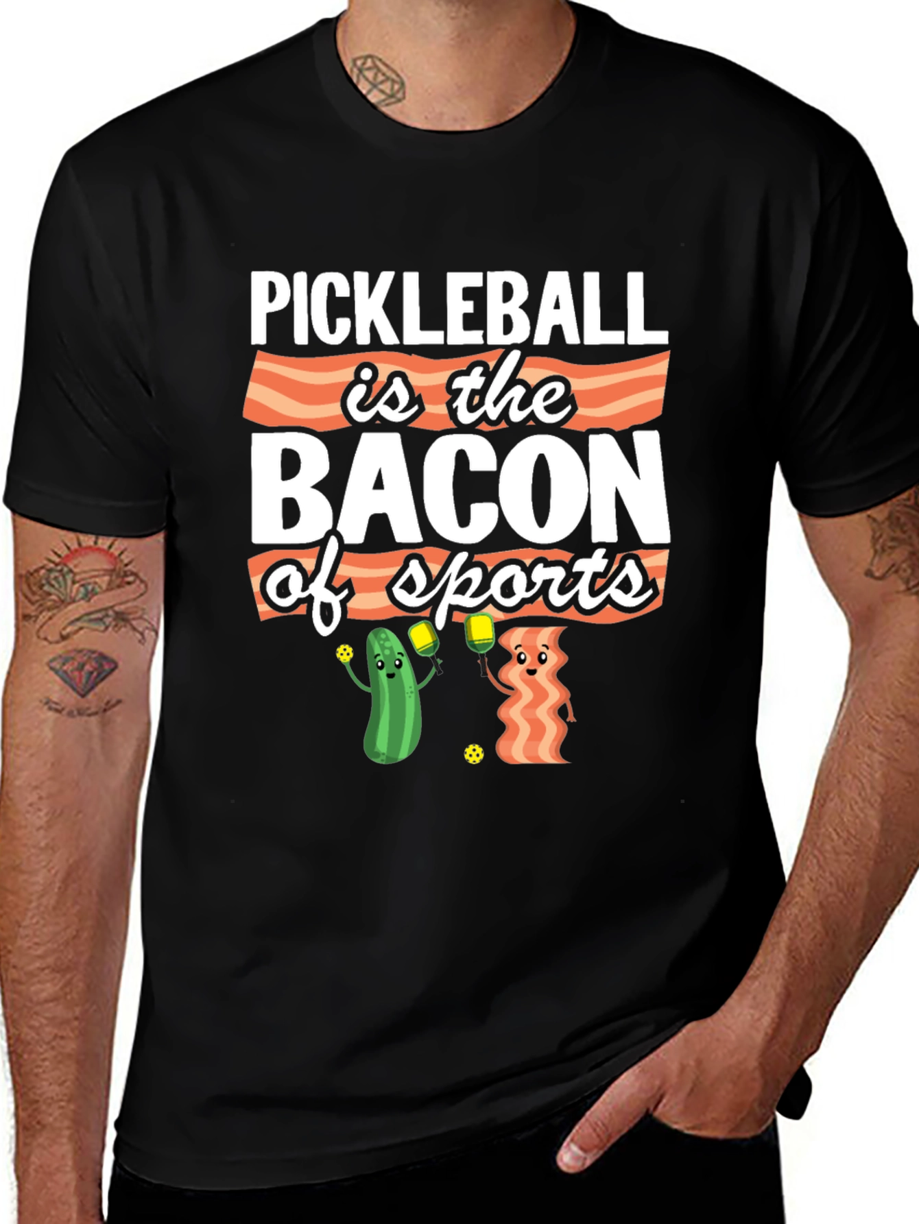Pickleball Bacon Sports T-Shirt