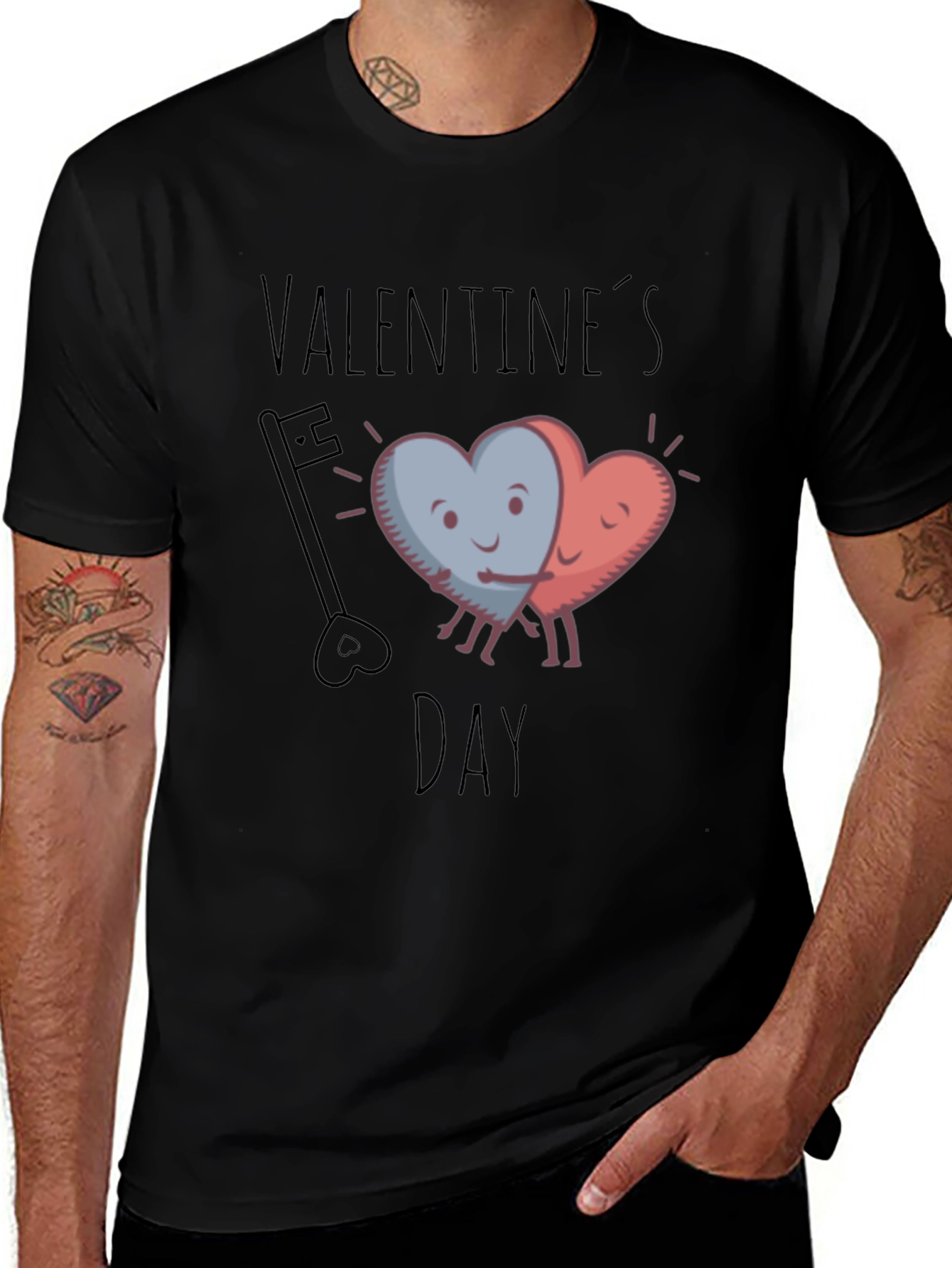 Variant 30 of Valentine's Day Heart Hug Graphic Tee