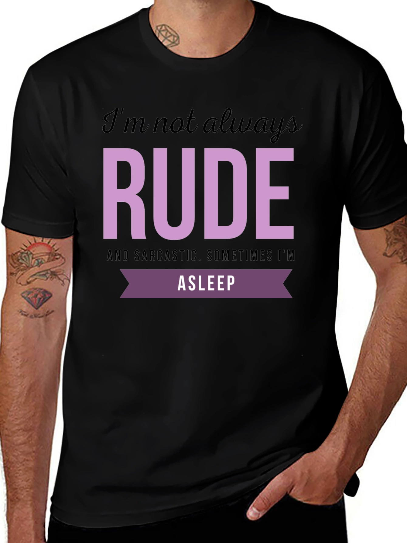 Variant 22 of Funny "RUDE" Graphic T-Shirt