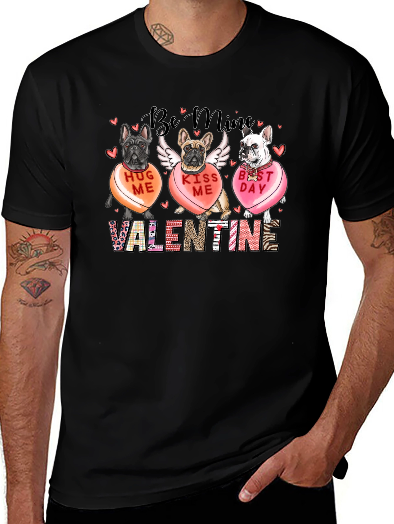 Variant 27 of Be Mine Valentine Bulldogs T-Shirt