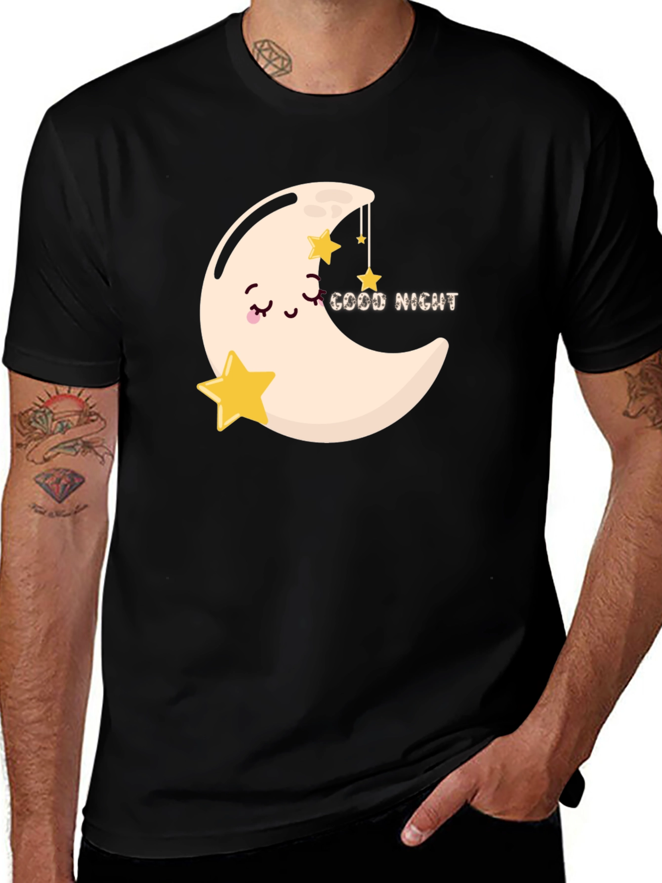 Variant 12 of Good Night Moon Graphic Tee - Cute Sleep Shirt