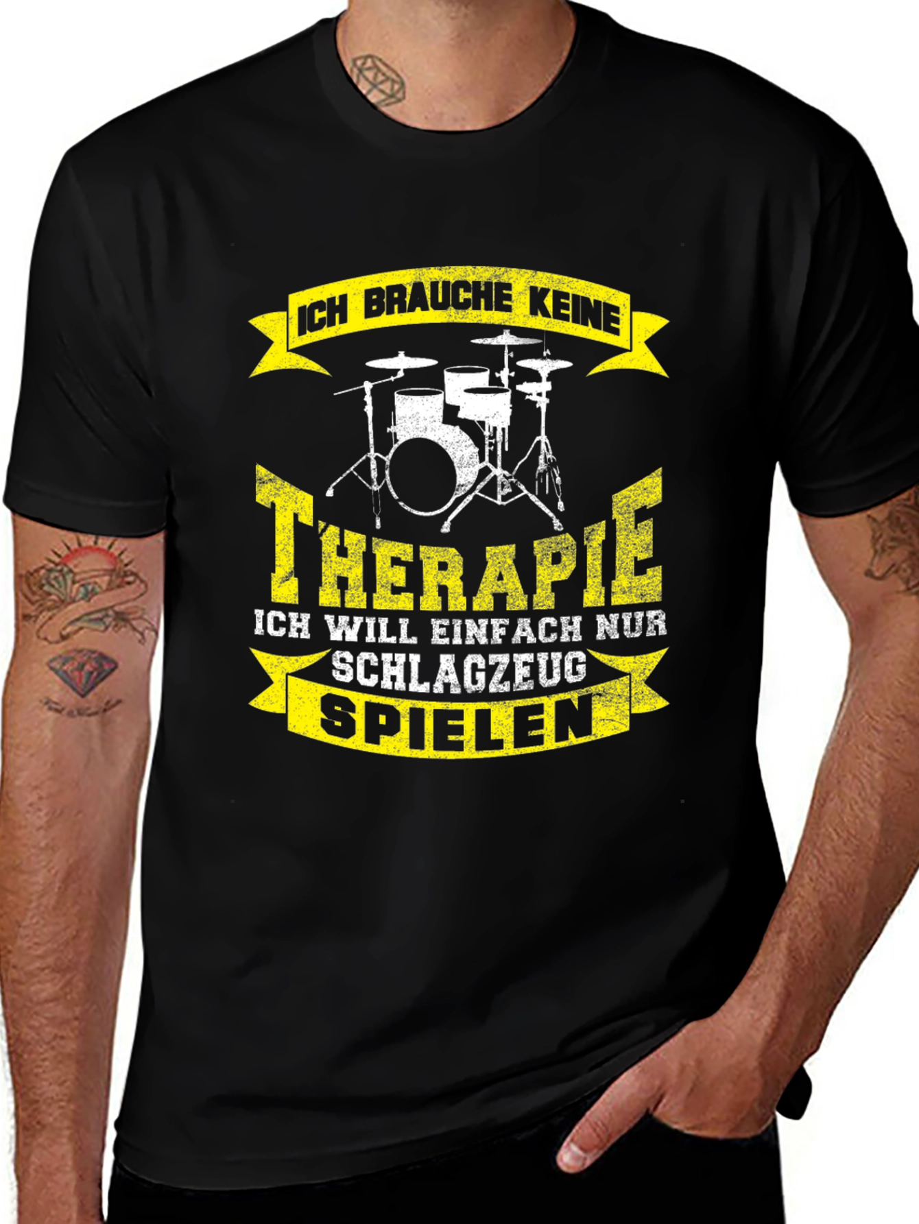 Variant 5 of Drum Therapy T-Shirt - Music Lover Tee