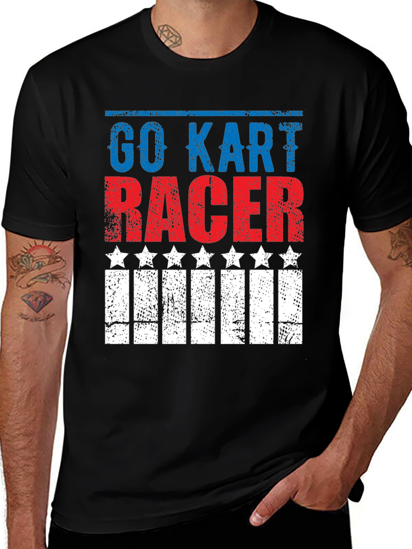 Variant 9 of Go Kart Racer Patriotic T-Shirt