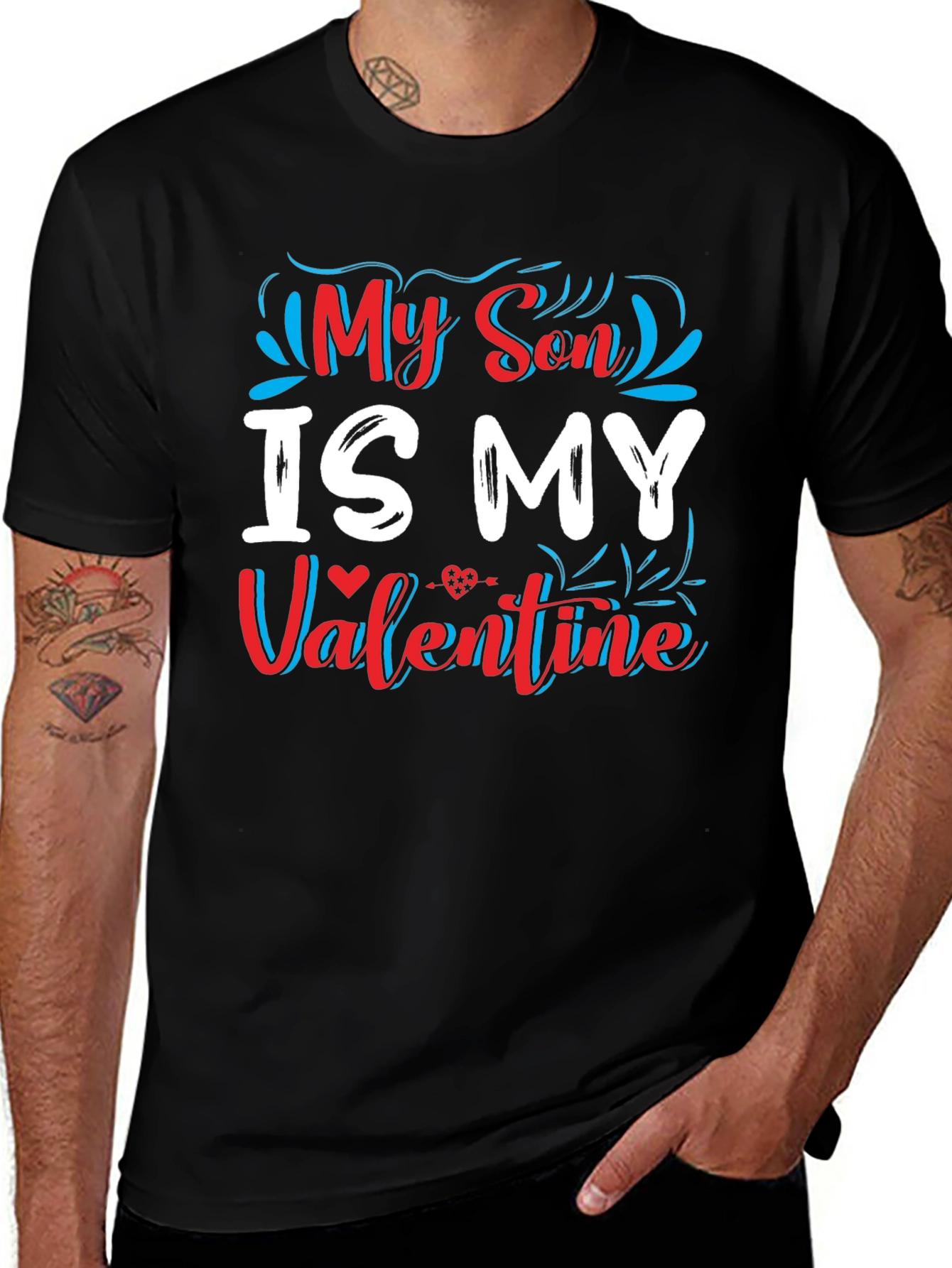 My Son is My Valentine T-Shirt - Black