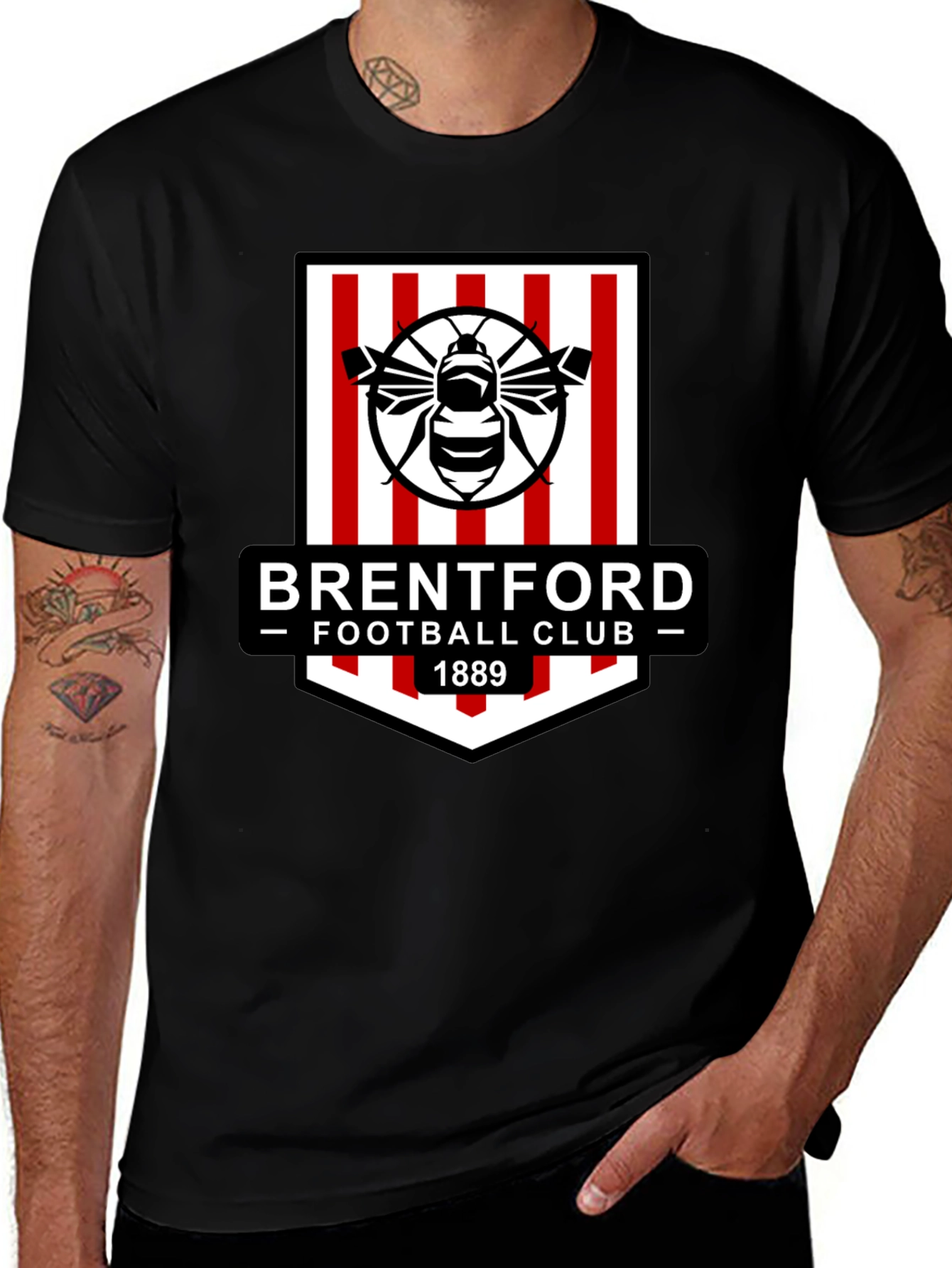 Brentford Football Club Black T-Shirt