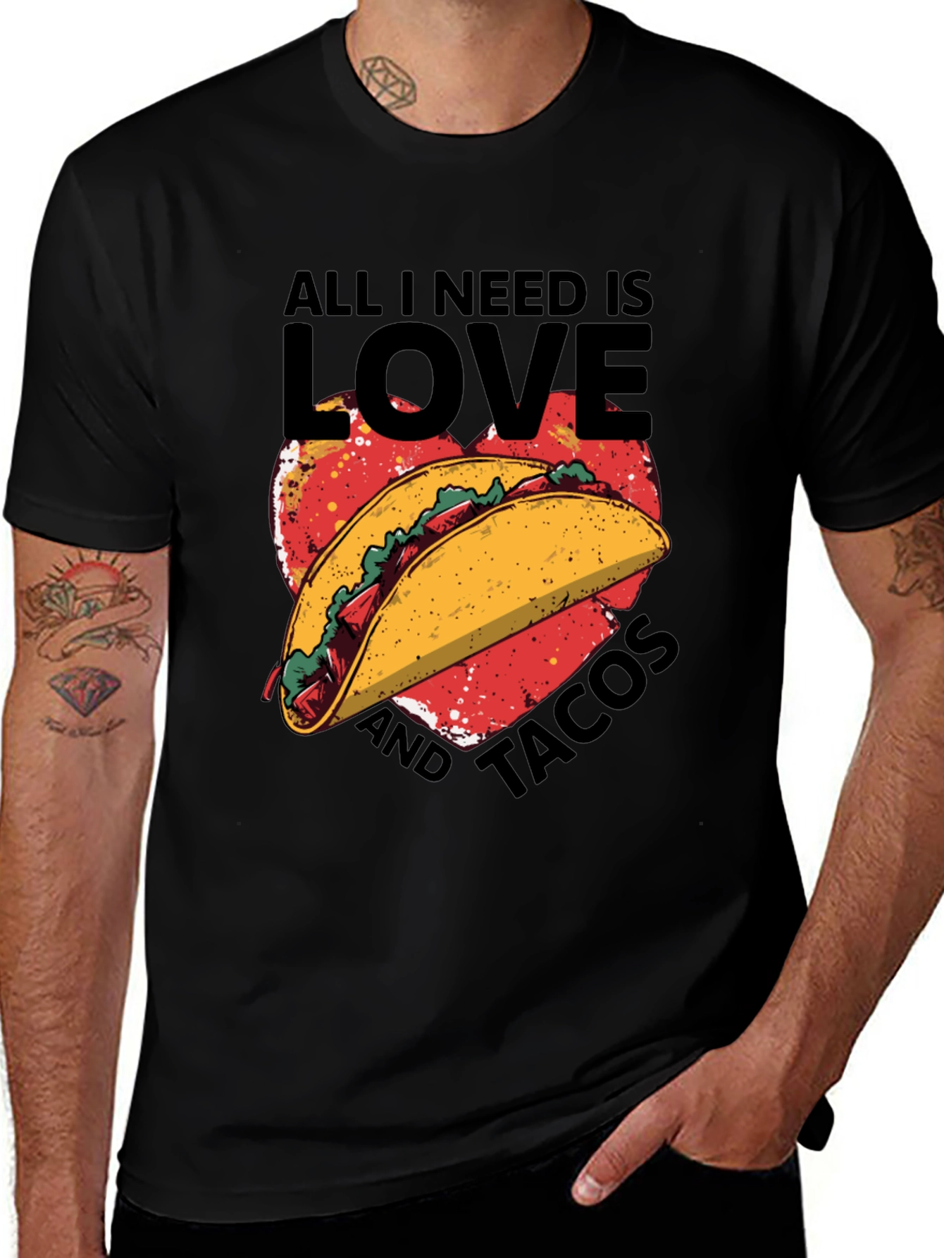Variant 12 of All I Need is Love and Tacos T-Shirt