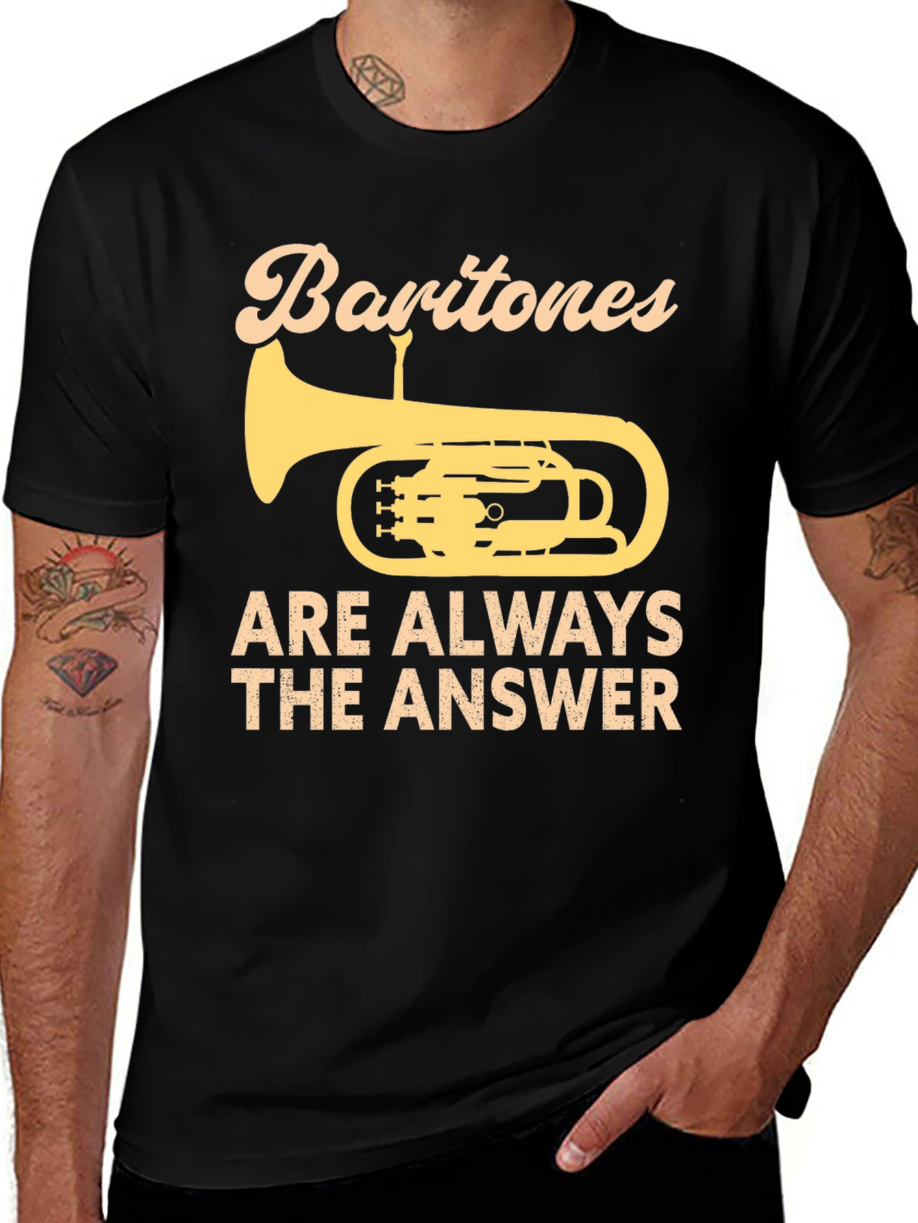 Variant 6 of Baritones Are Always The Answer T-Shirt