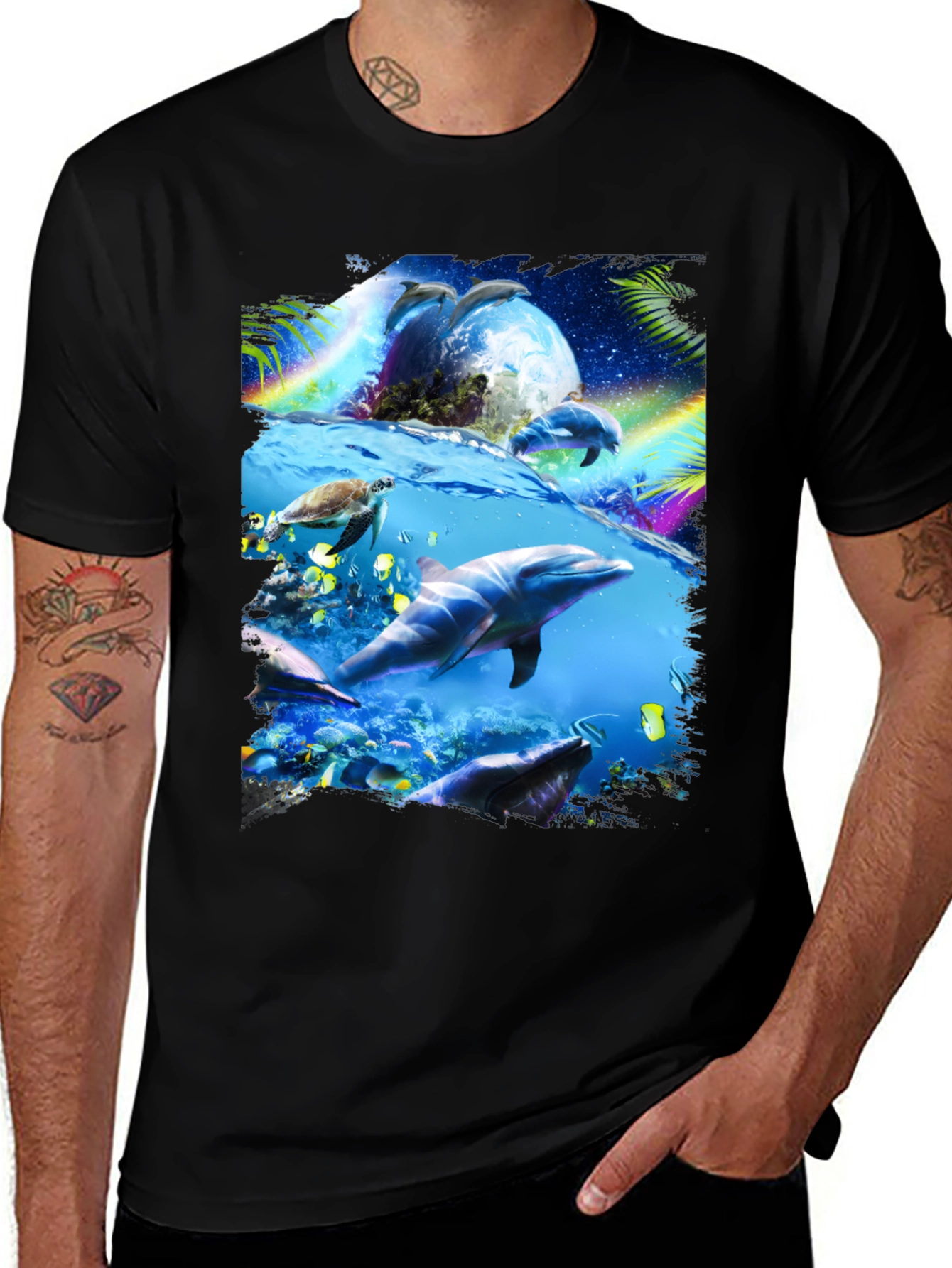 Dolphin Reef Graphic T-Shirt