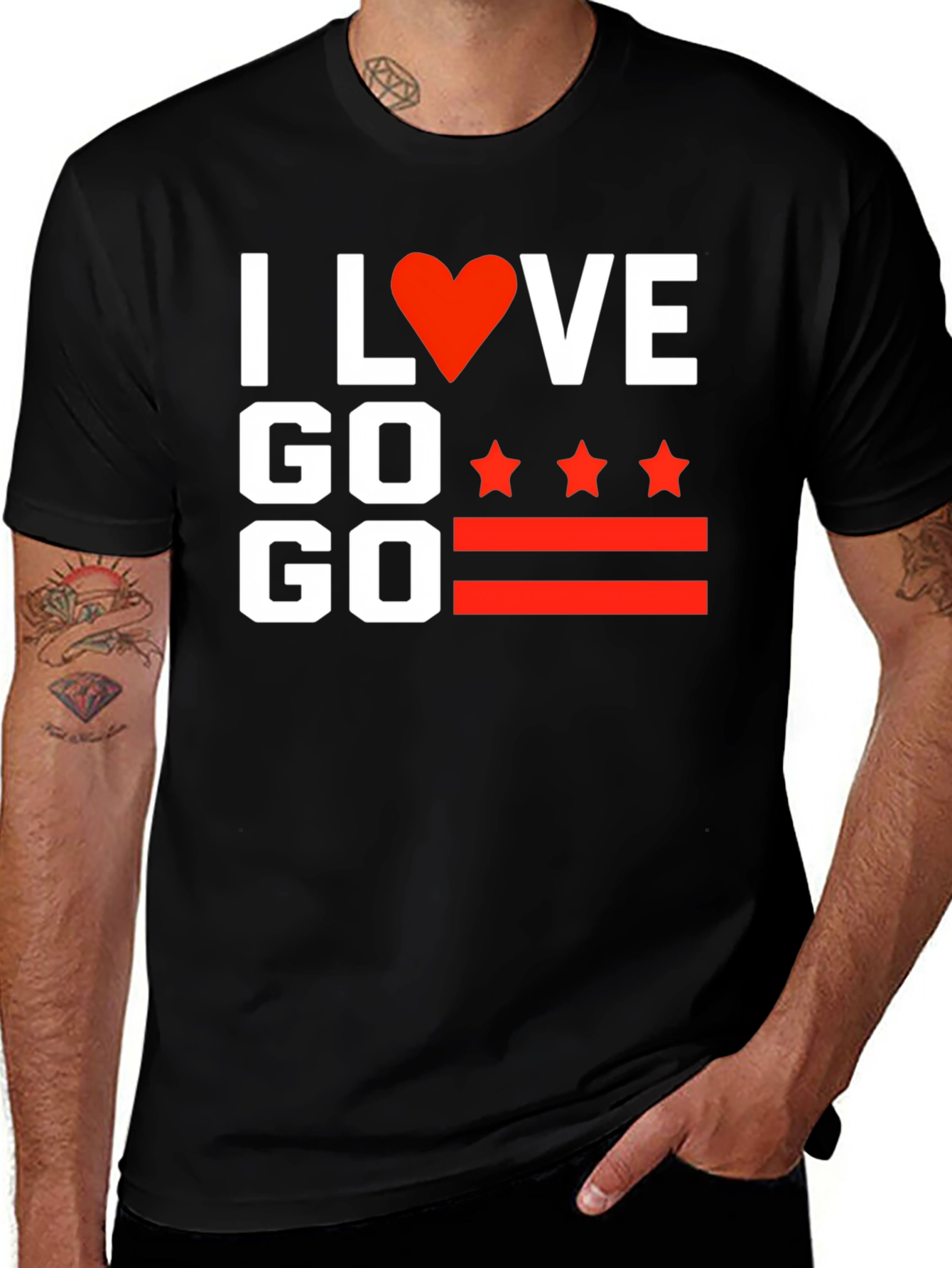 I Heart Go-Go T-Shirt DC Flag