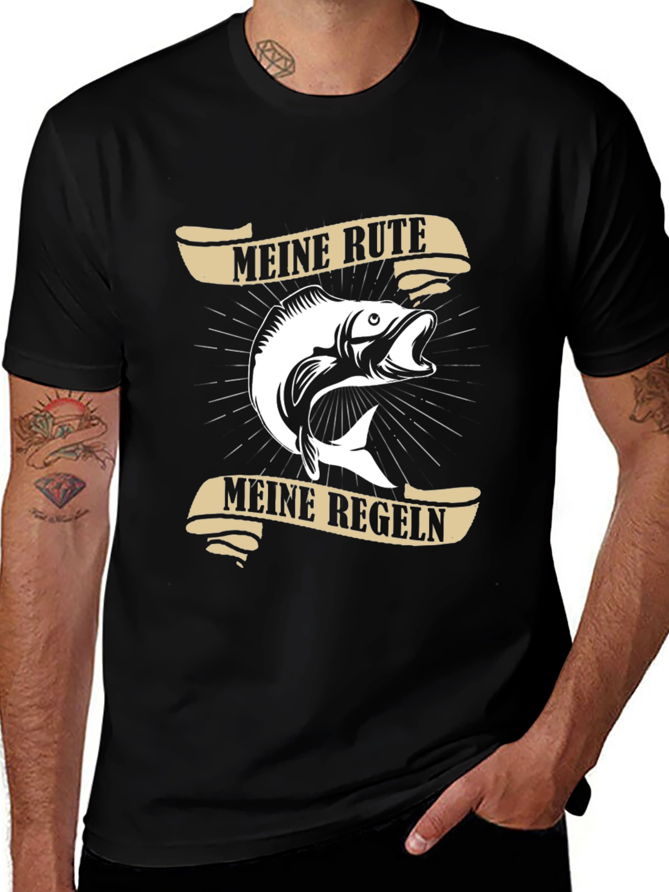 Variant 8 of Meine Rute, Meine Regeln Fishing T-Shirt
