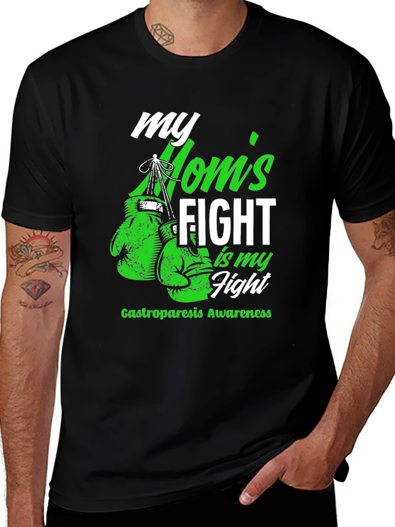 Black Mom's Fight Gastroparesis Awareness T-Shirt main image