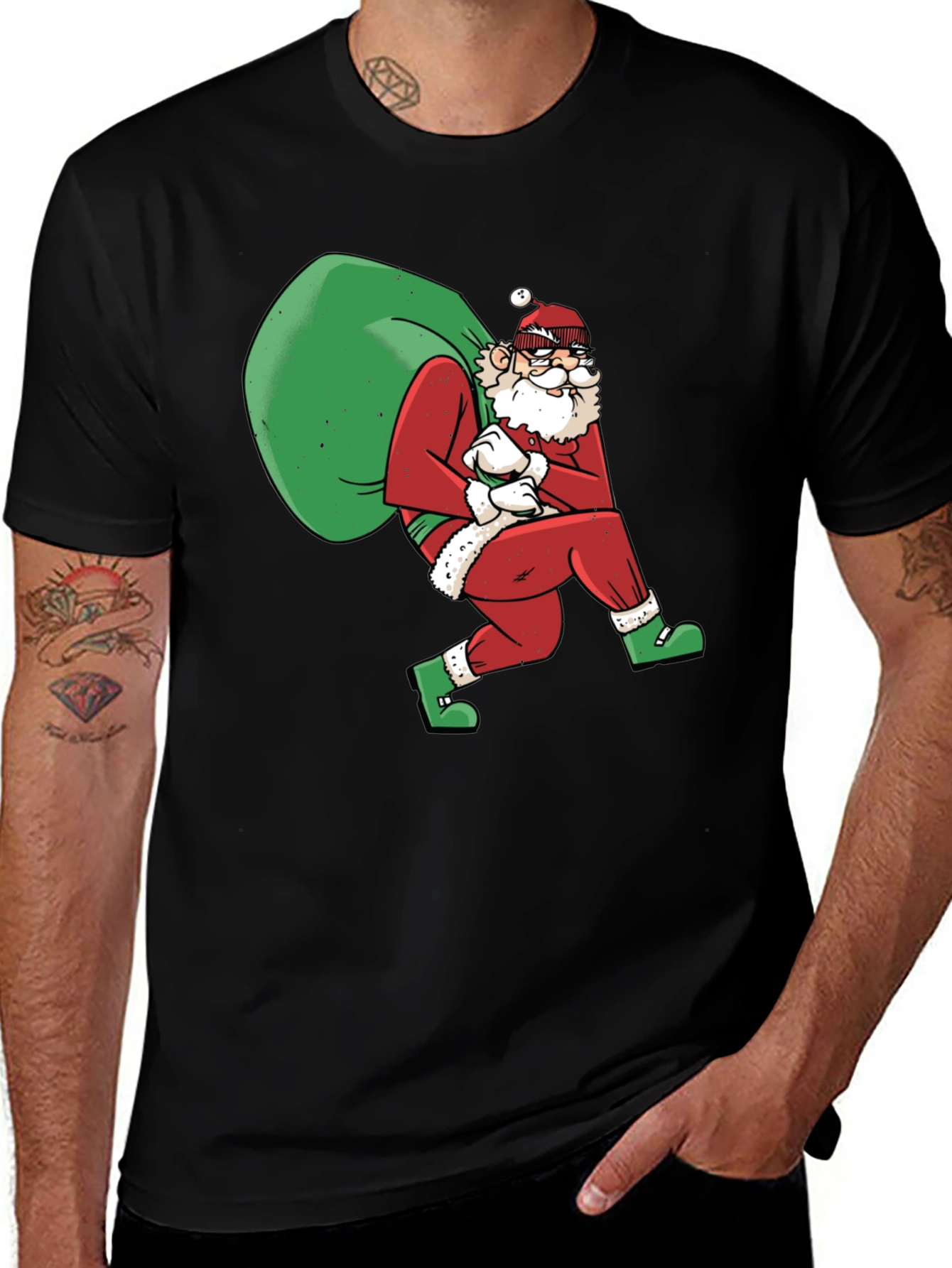 Variant 10 of Santa Thief Graphic Tee - Holiday Humor