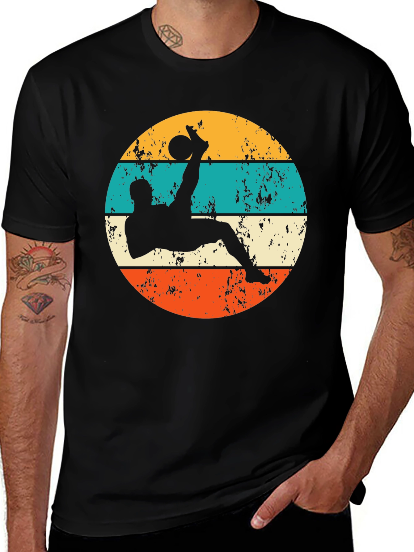 Variant 27 of Retro Soccer Kick T-Shirt - Vintage Style Tee
