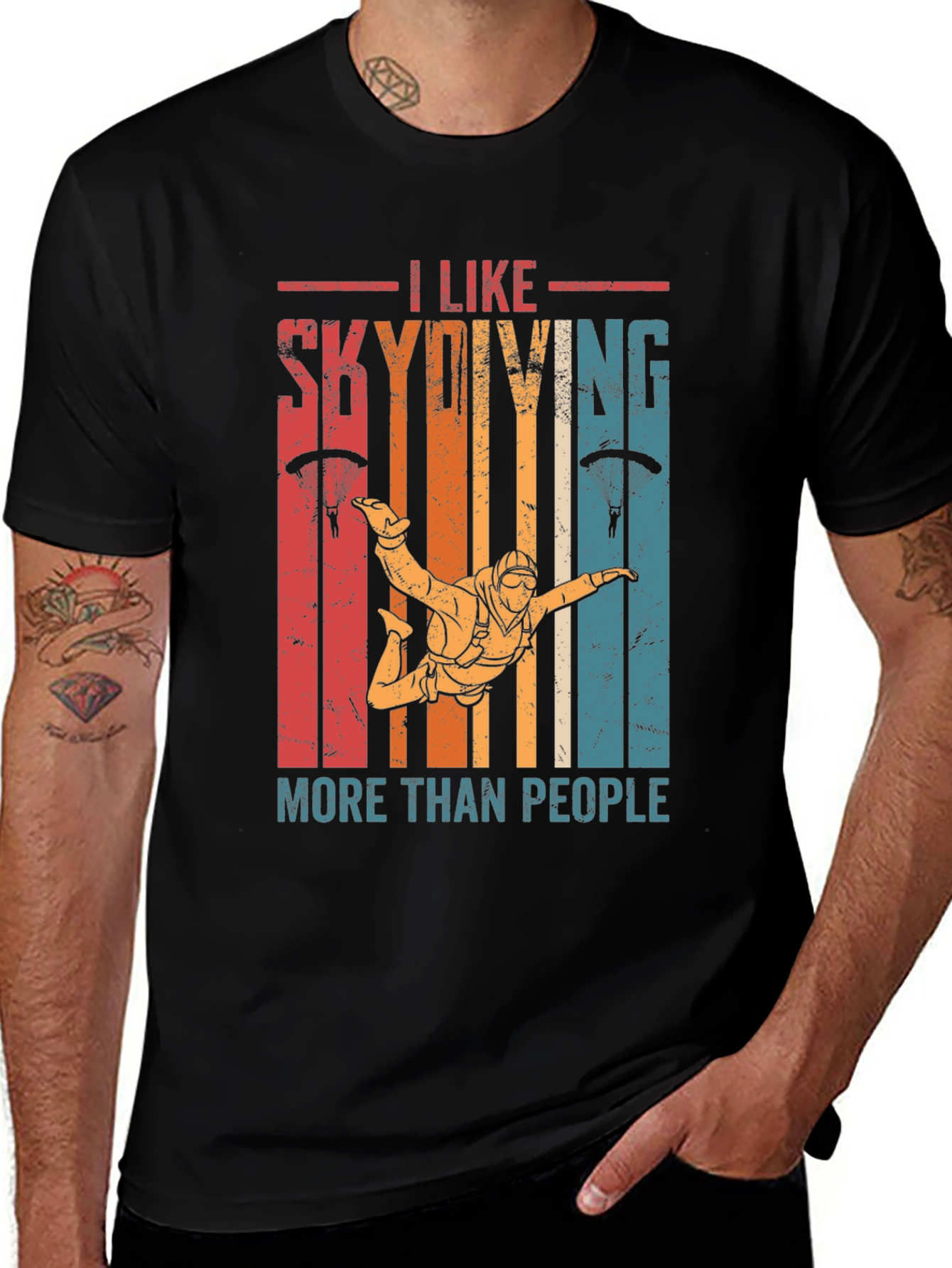 Variant 20 of I Like Skydiving More Than People T-Shirt