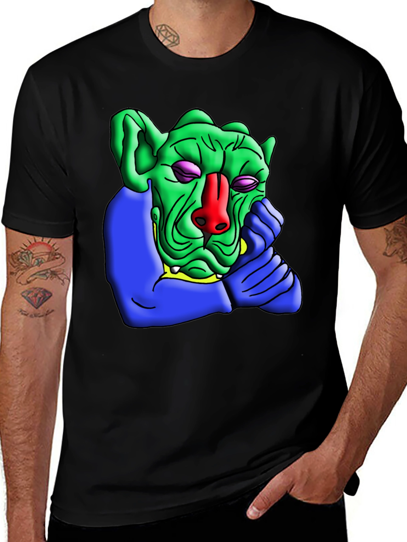 Variant 19 of Green Troll Graphic Tee - Unique Design