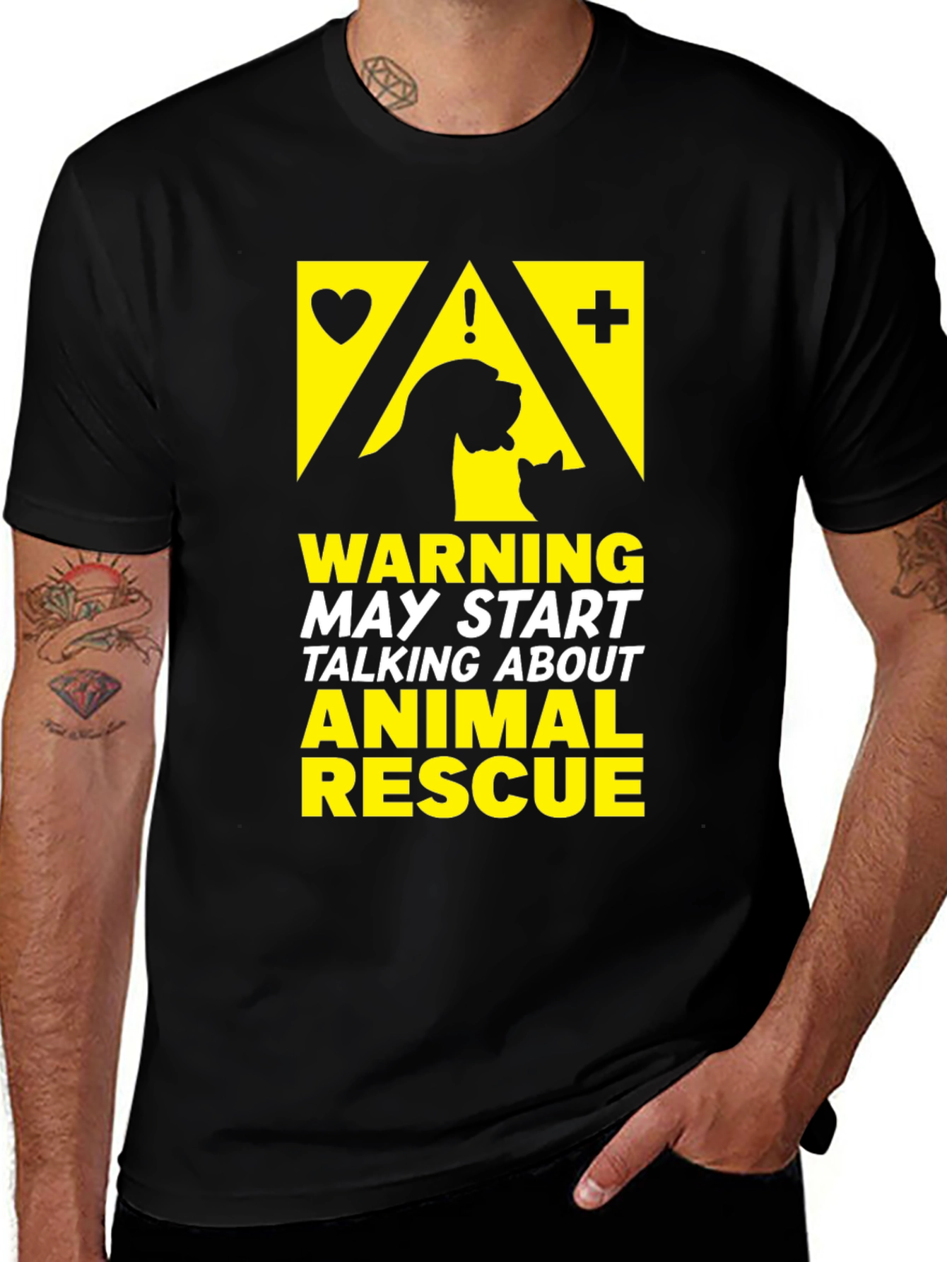 Variant 19 of Animal Rescue Warning T-Shirt