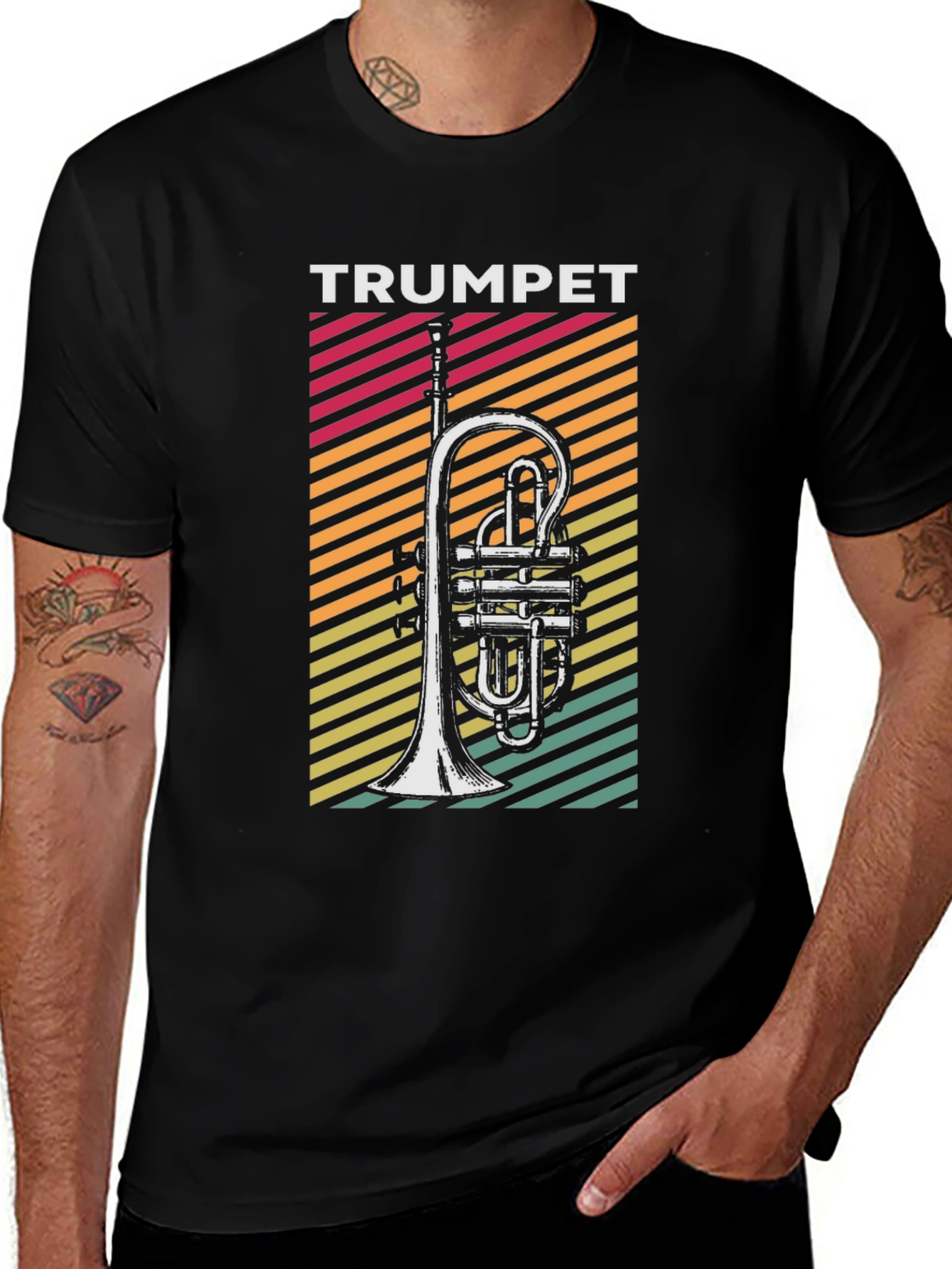 Variant 6 of Trumpet Graphic Tee - Retro Music Lover T-Shirt