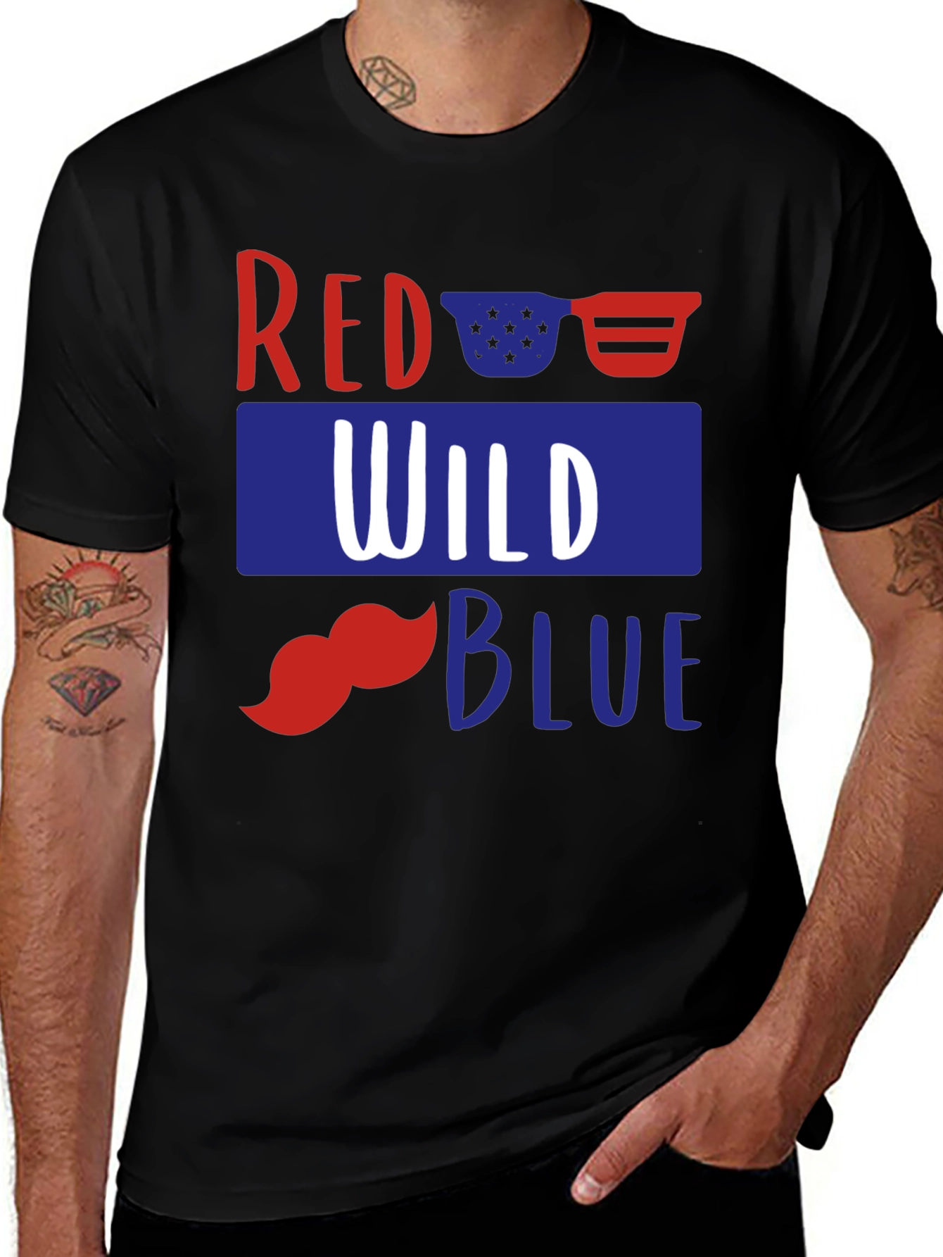 Variant 28 of Red Wild Blue Patriotic Graphic Tee