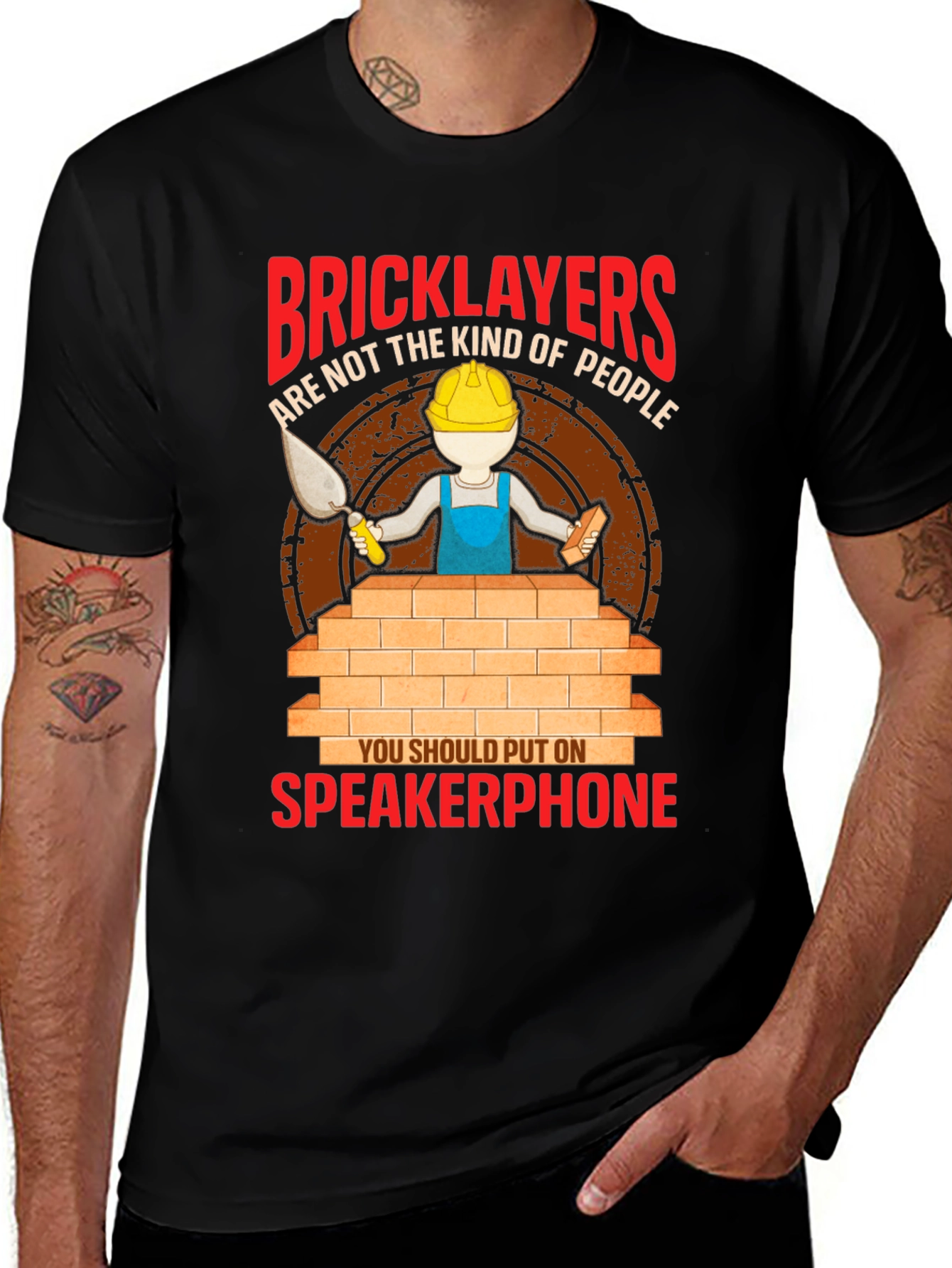 Variant 12 of Bricklayers Speakerphone T-Shirt
