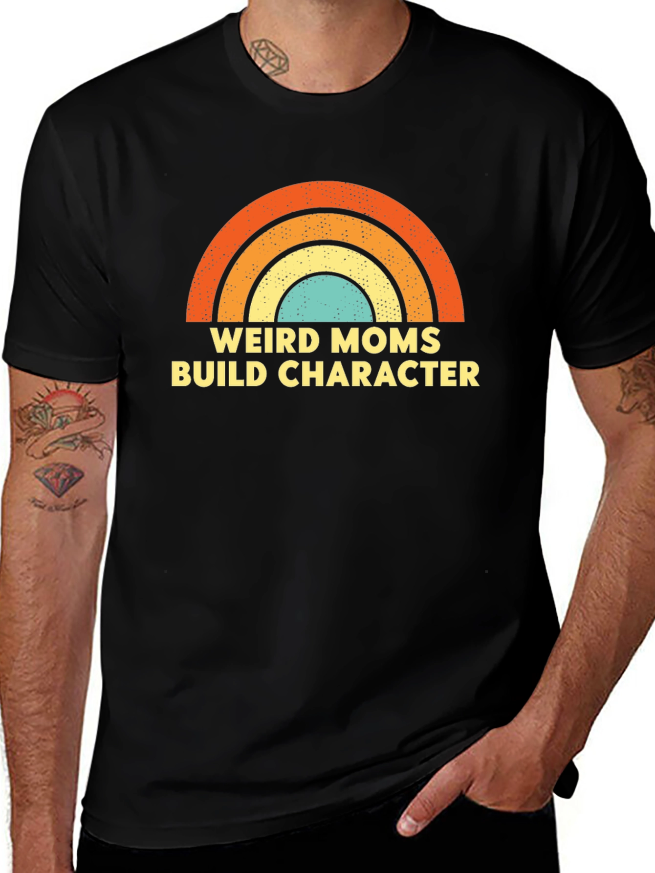 Variant 17 of Weird Moms Build Character Graphic Tee