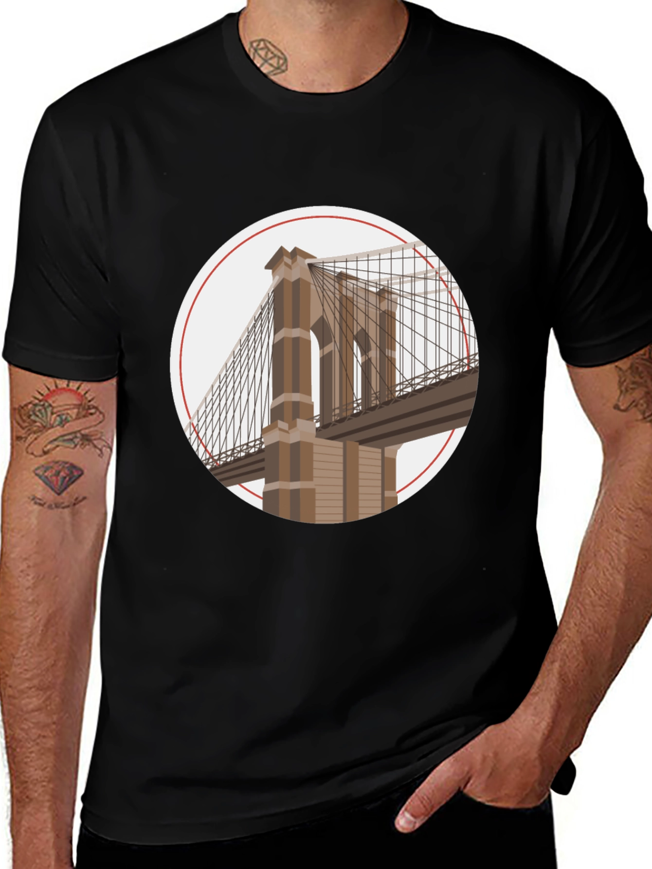 Variant 2 of Brooklyn Bridge Graphic Tee - Urban Style